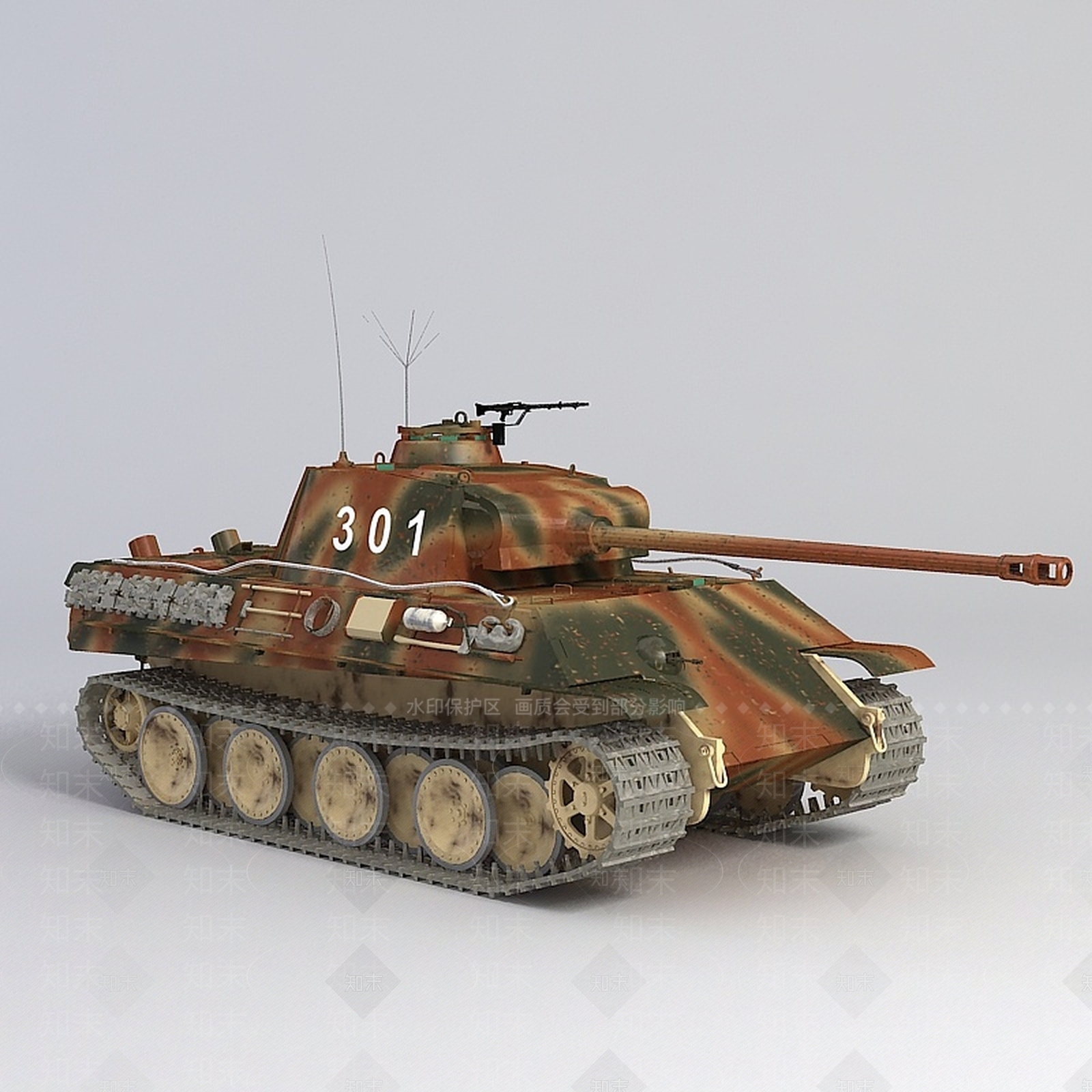 现代坦克3D模型下载【ID:1198355354】