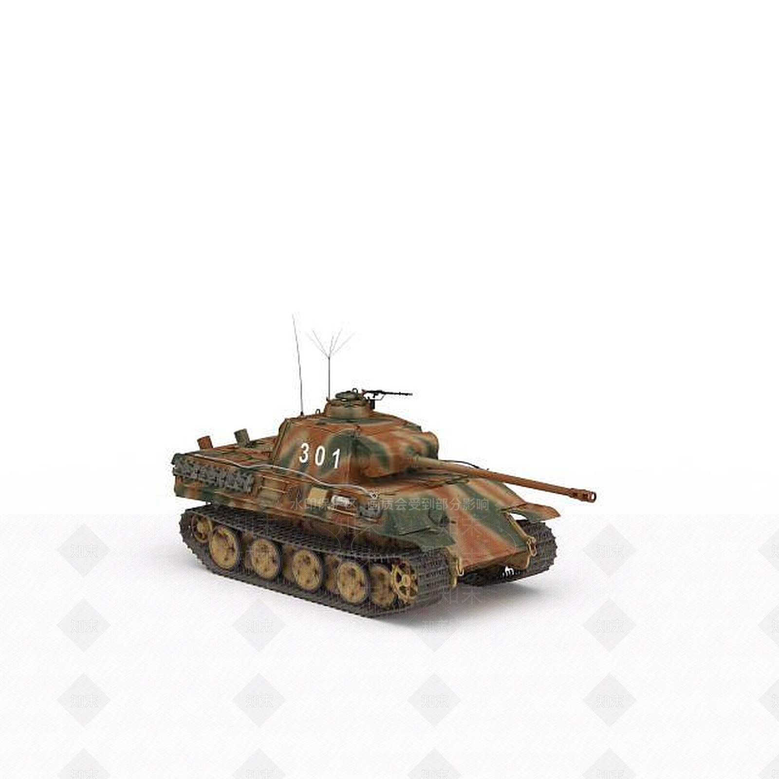 现代坦克3D模型下载【ID:1198355354】