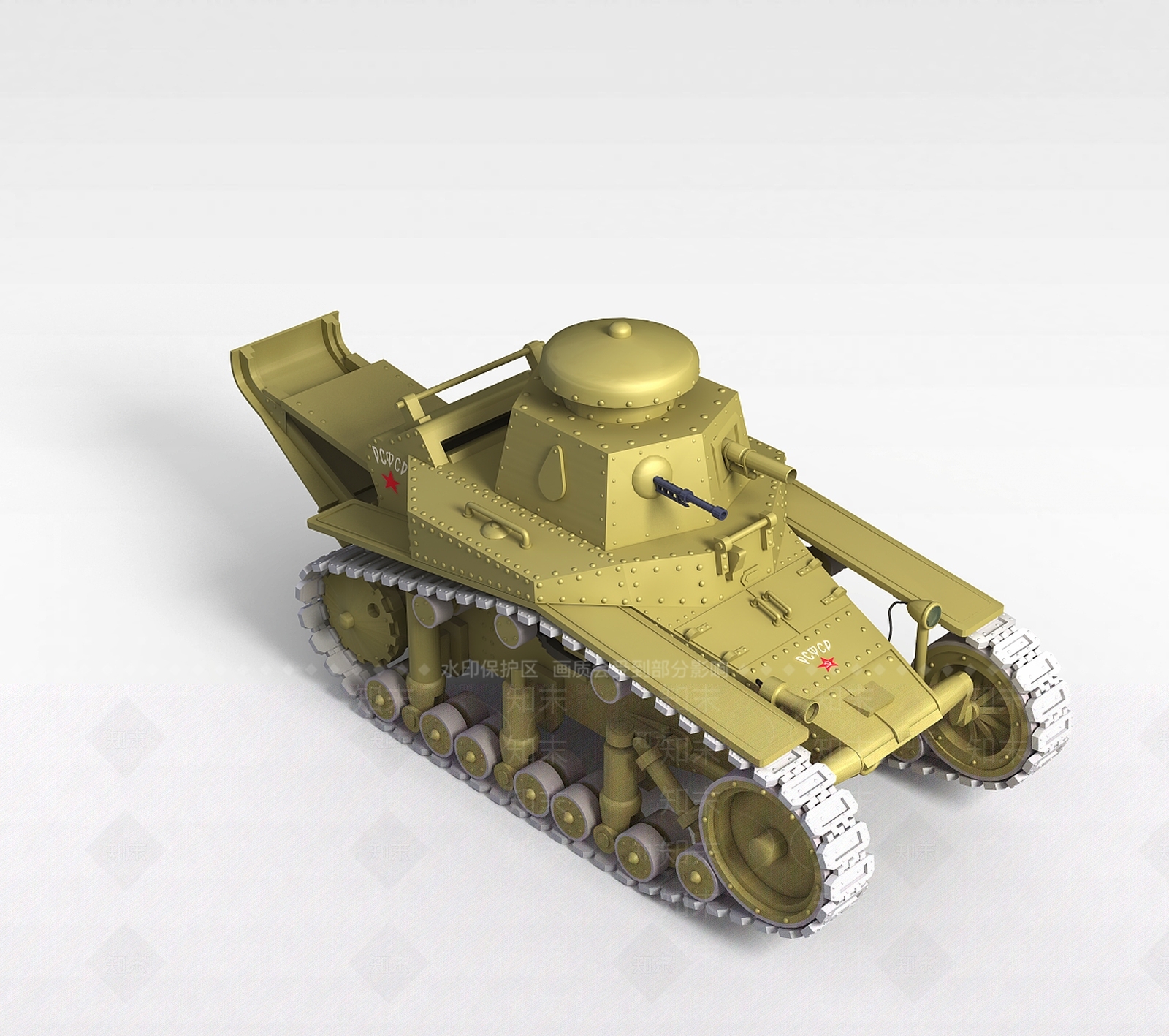 现代军事坦克3D模型下载【ID:1198355625】