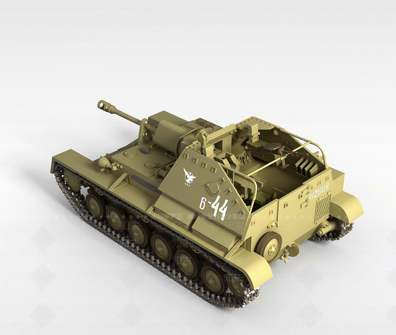 现代军事坦克3D模型下载【ID:1198356656】