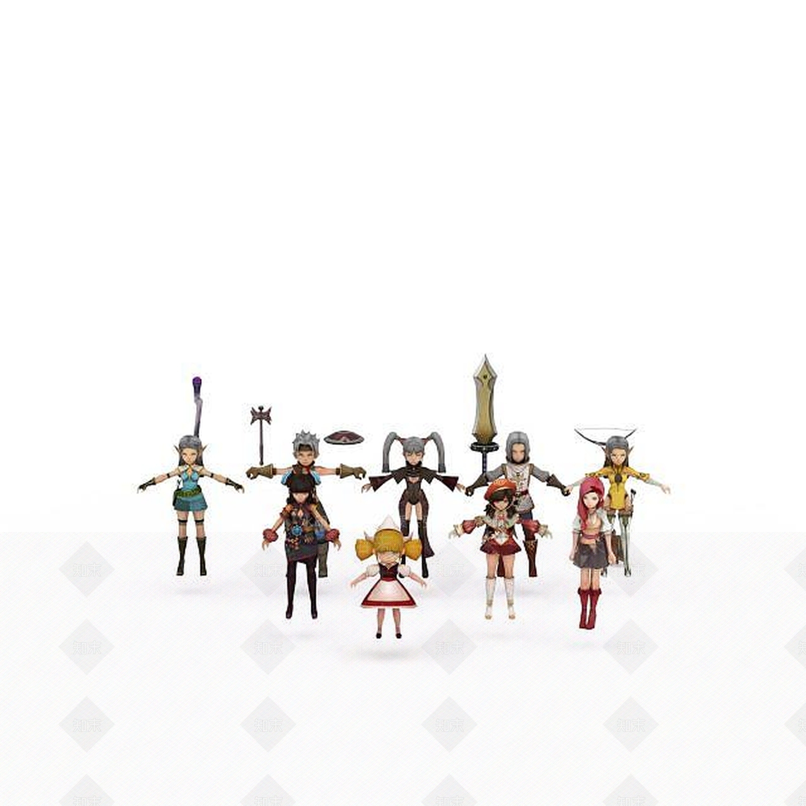 现代龙之谷人物形象3D模型下载【ID:1198358975】