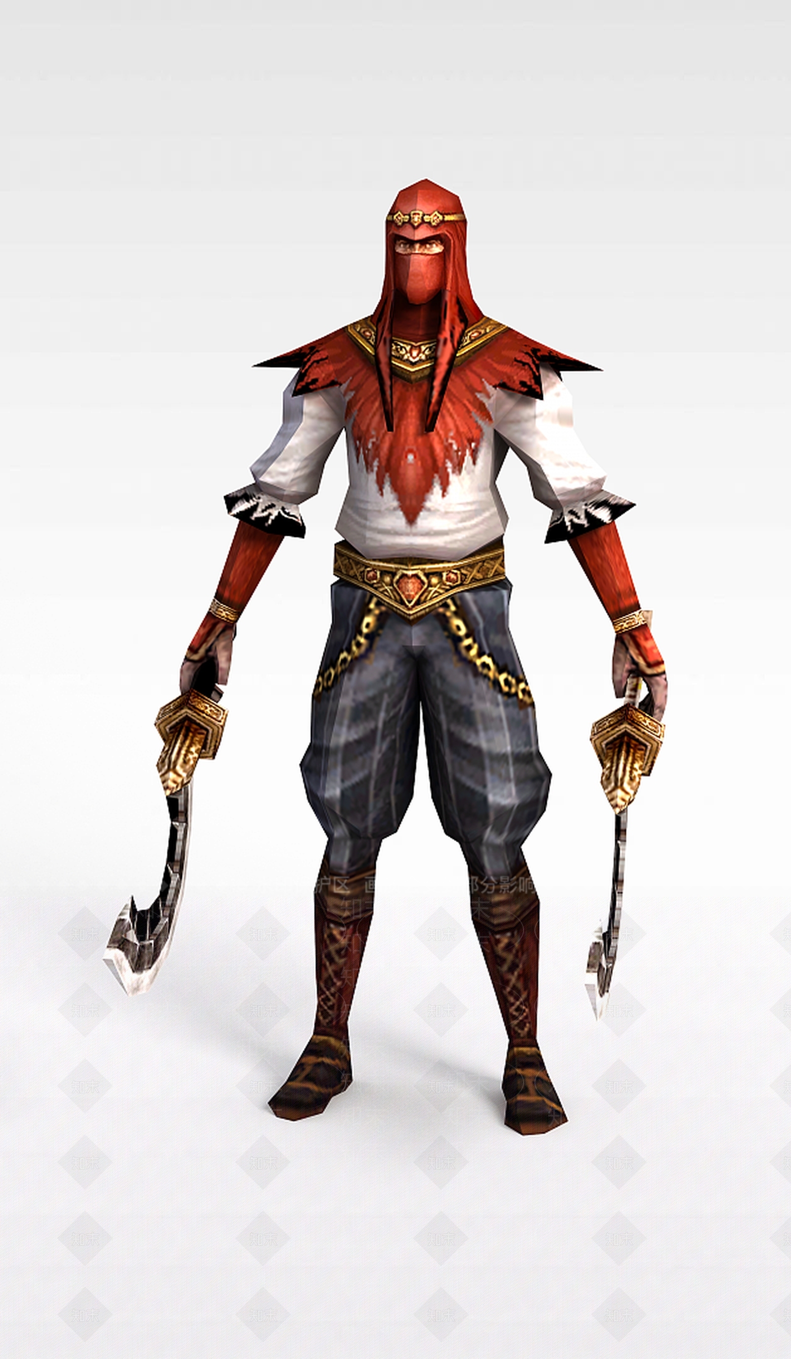 现代仙侠游戏人物角色3D模型下载【ID:1198359441】