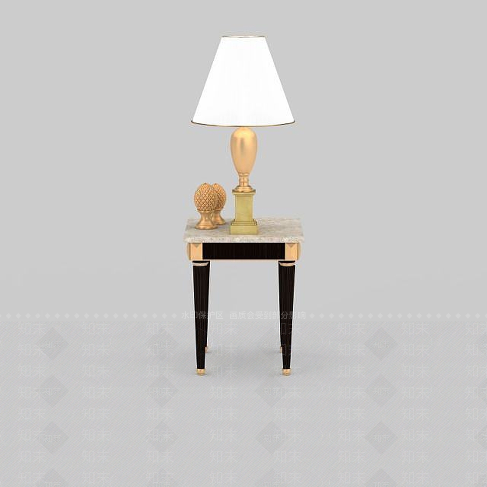 现代客厅台灯3D模型下载【ID:1198359793】