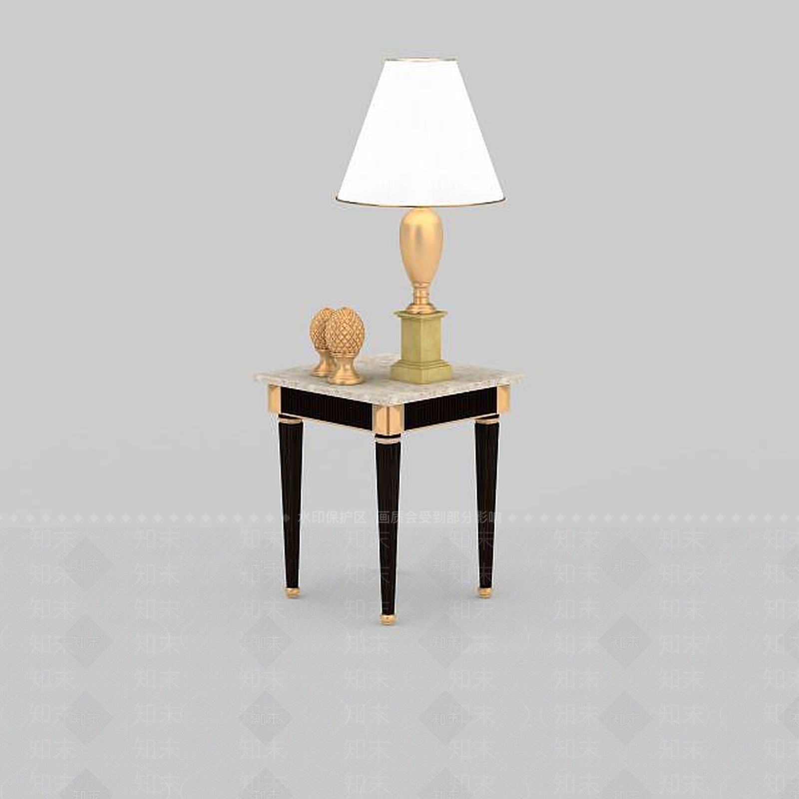 现代客厅台灯3D模型下载【ID:1198359793】