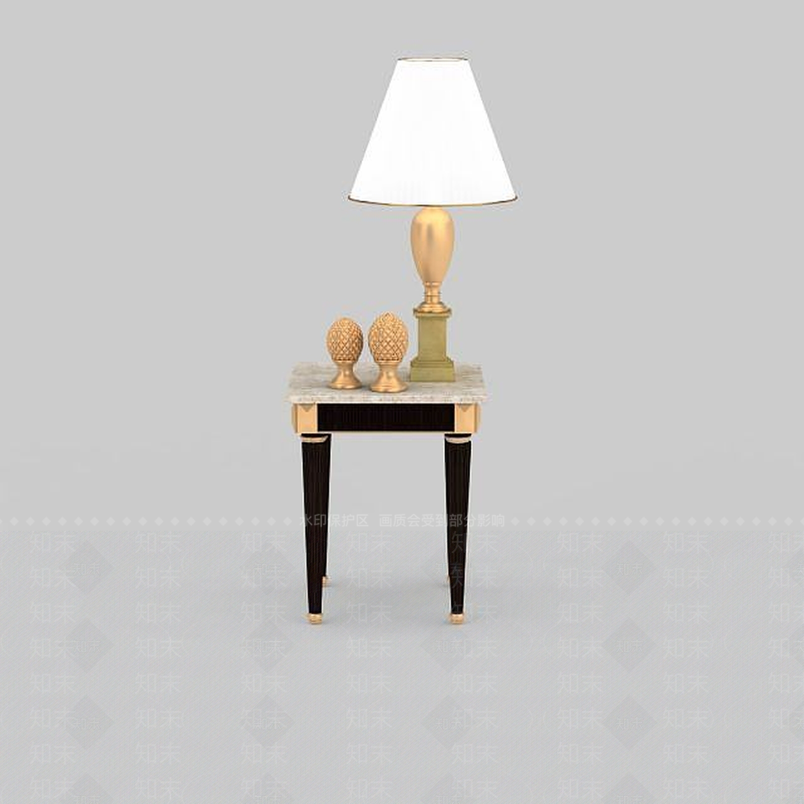 现代客厅台灯3D模型下载【ID:1198359793】