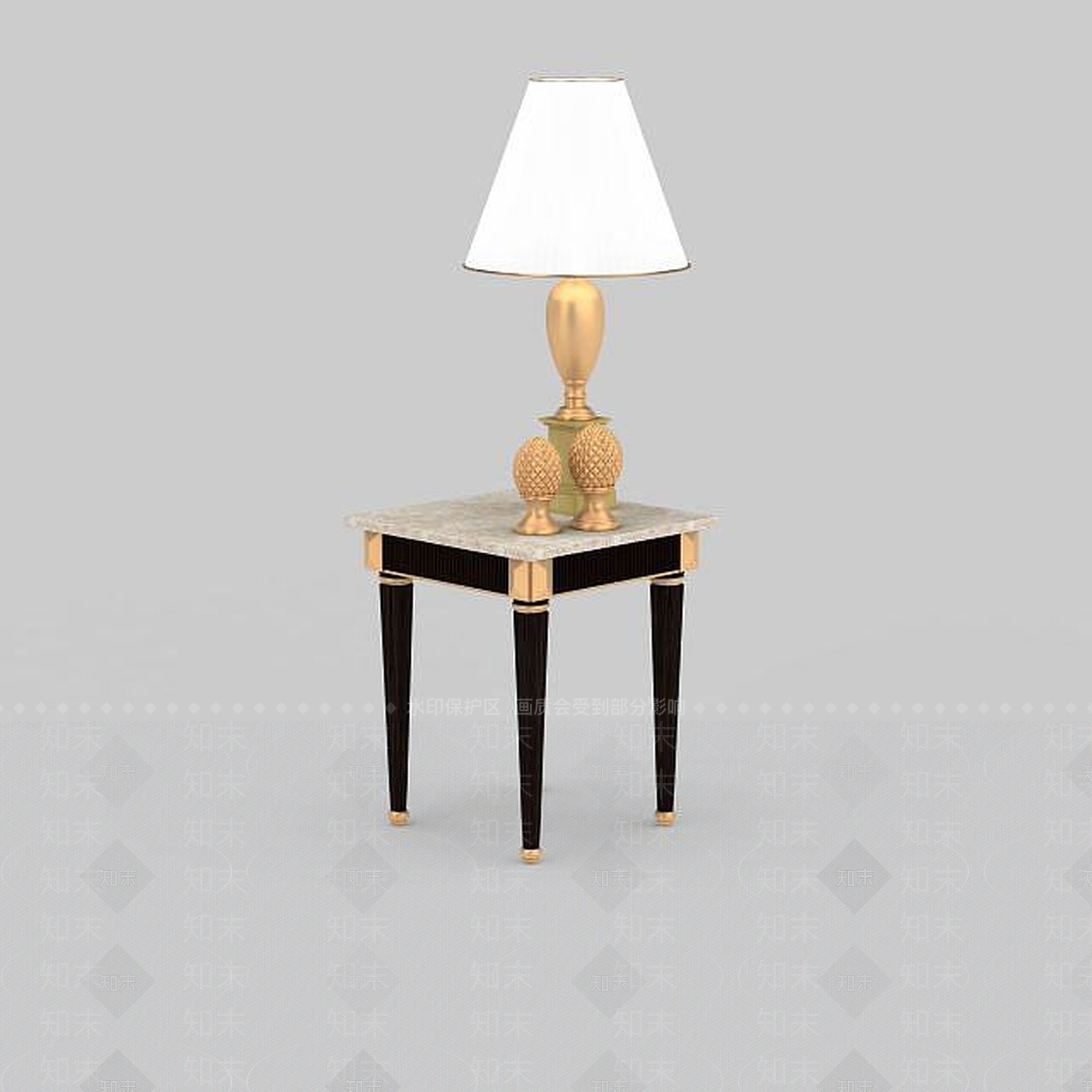 现代客厅台灯3D模型下载【ID:1198359793】