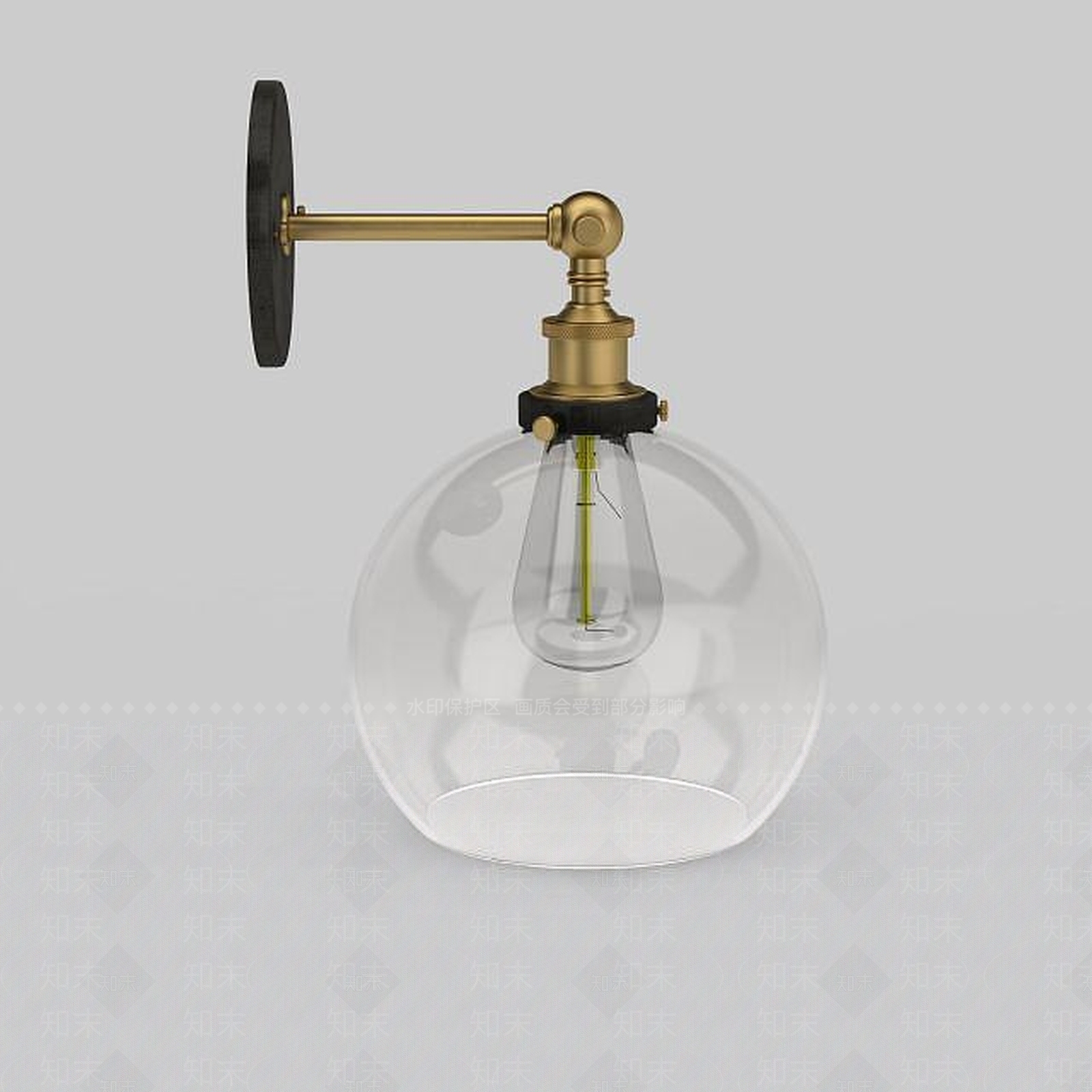 现代水晶壁灯3D模型下载【ID:1198359776】