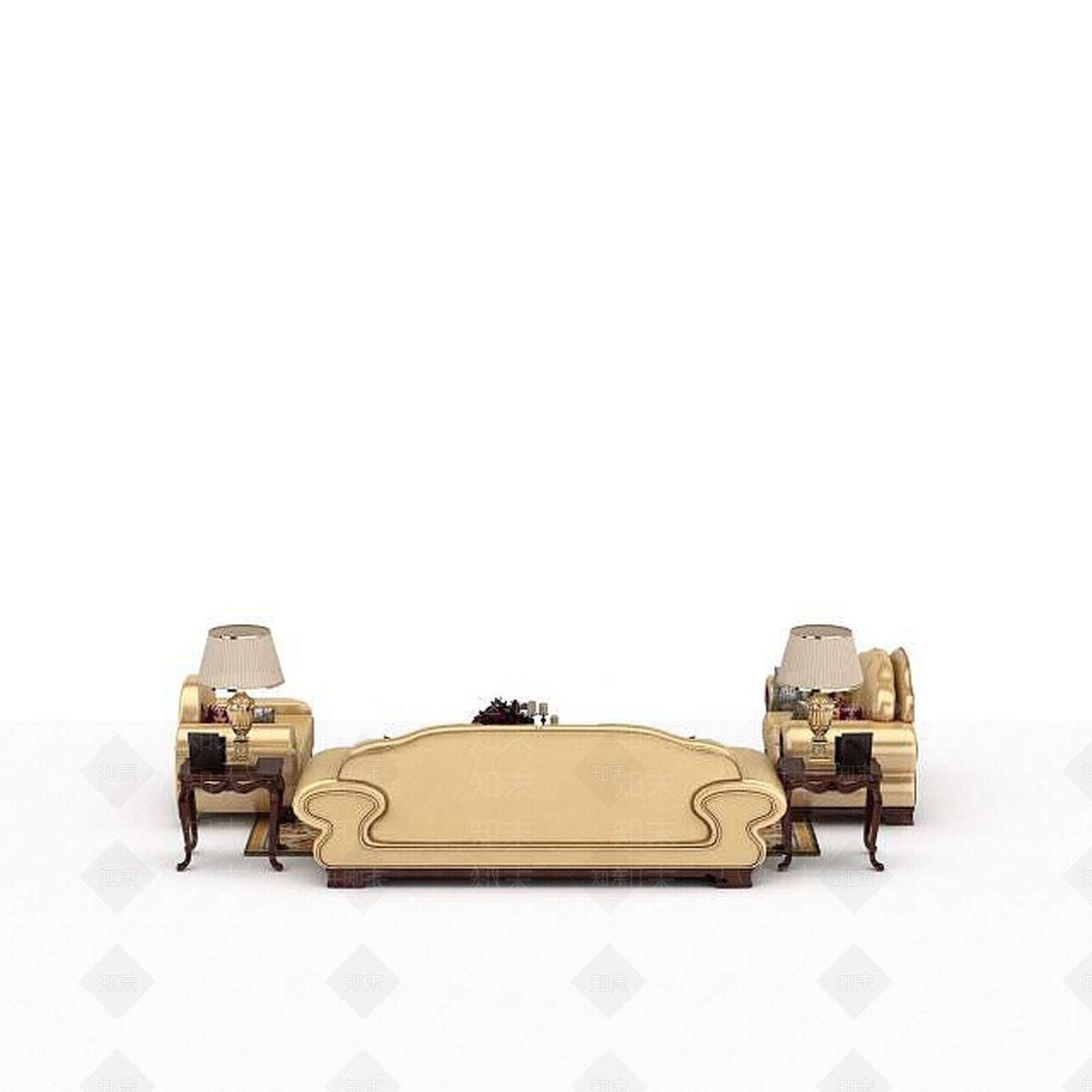 欧式古典欧式风格沙发组合3D模型下载【ID:1198359846】