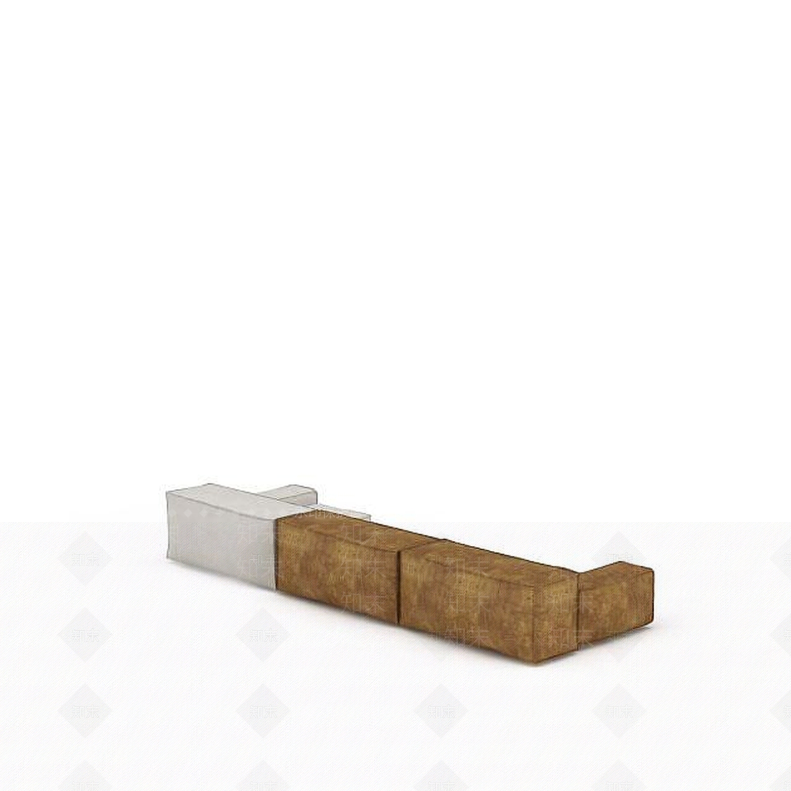 现代布艺休闲沙发床3D模型下载【ID:1198360675】