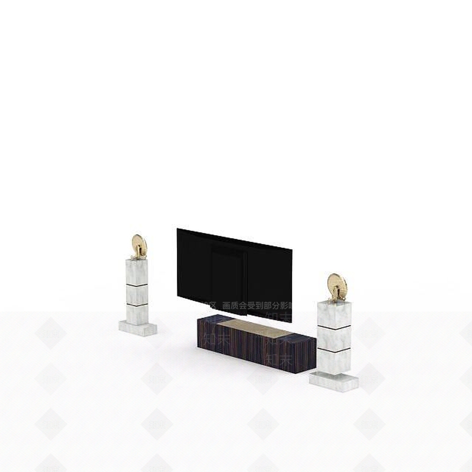 现代客厅电视柜3D模型下载【ID:1198361565】