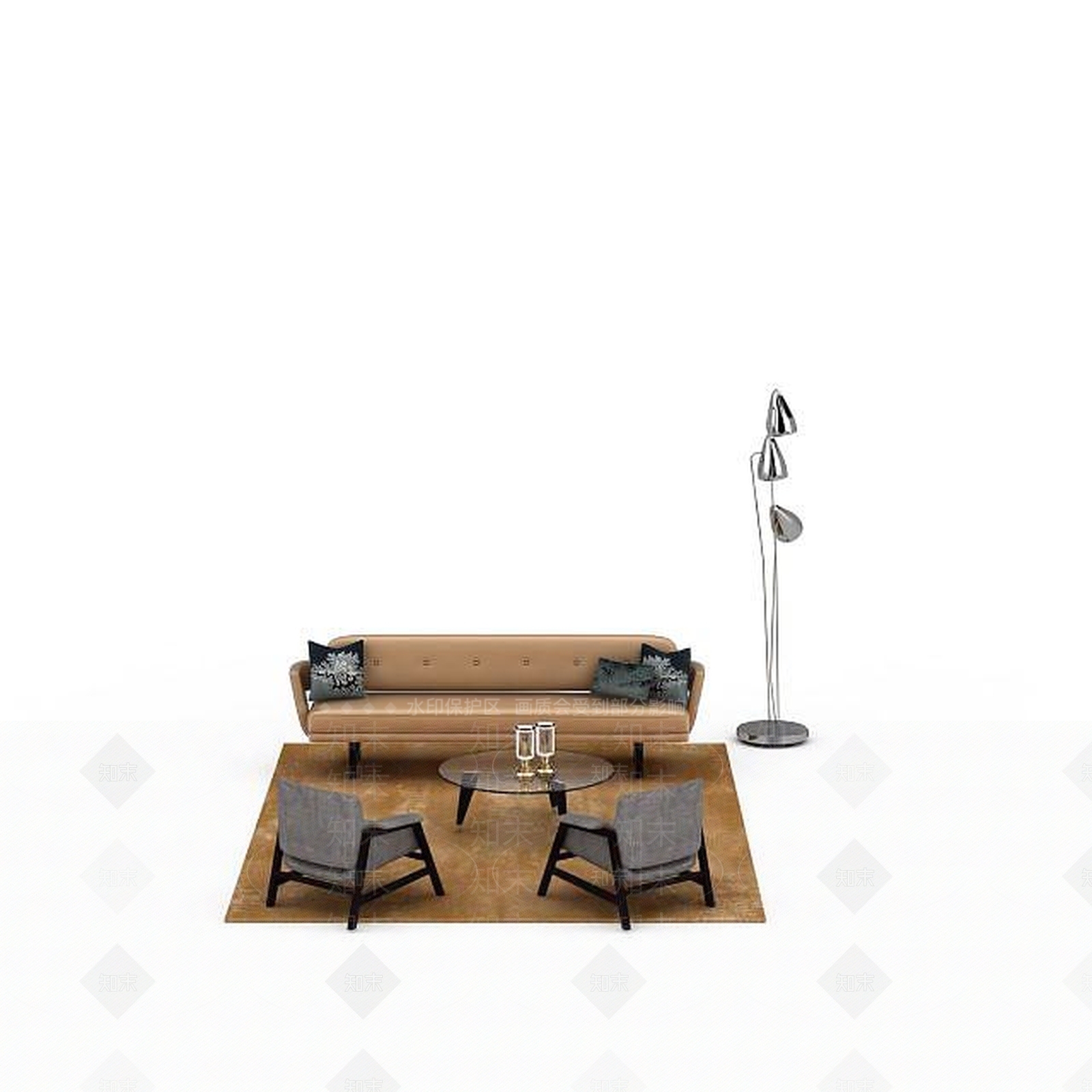 现代休闲沙发椅子3D模型下载【ID:1198362504】