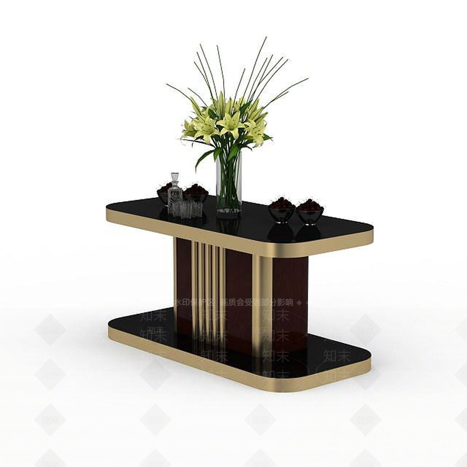 现代客厅桌子3D模型下载【ID:1198362749】