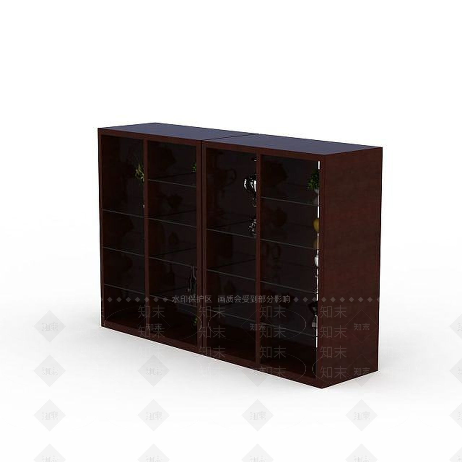 现代物品展示柜3D模型下载【ID:1198362826】