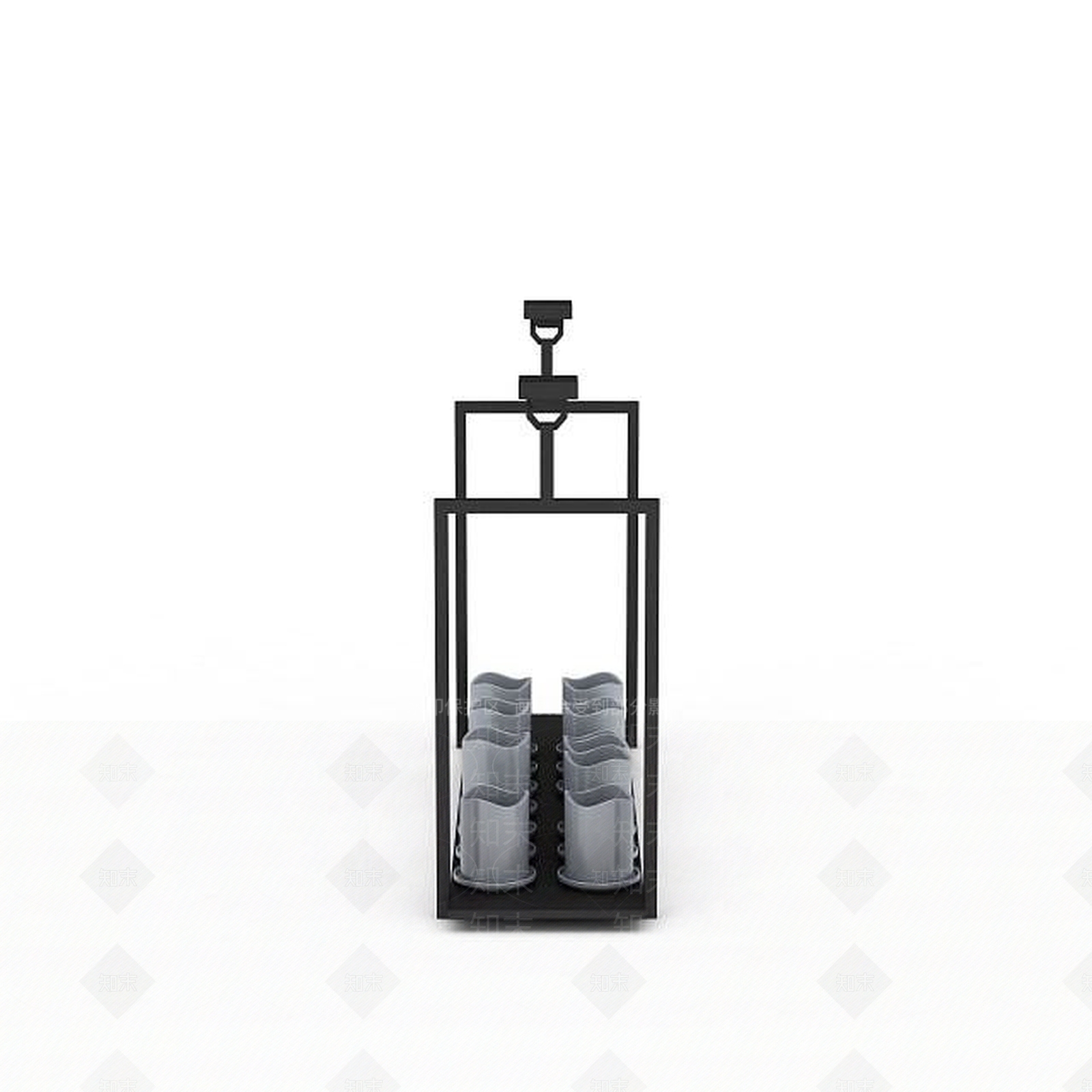 现代简约悬挂杯架3D模型下载【ID:1198363158】