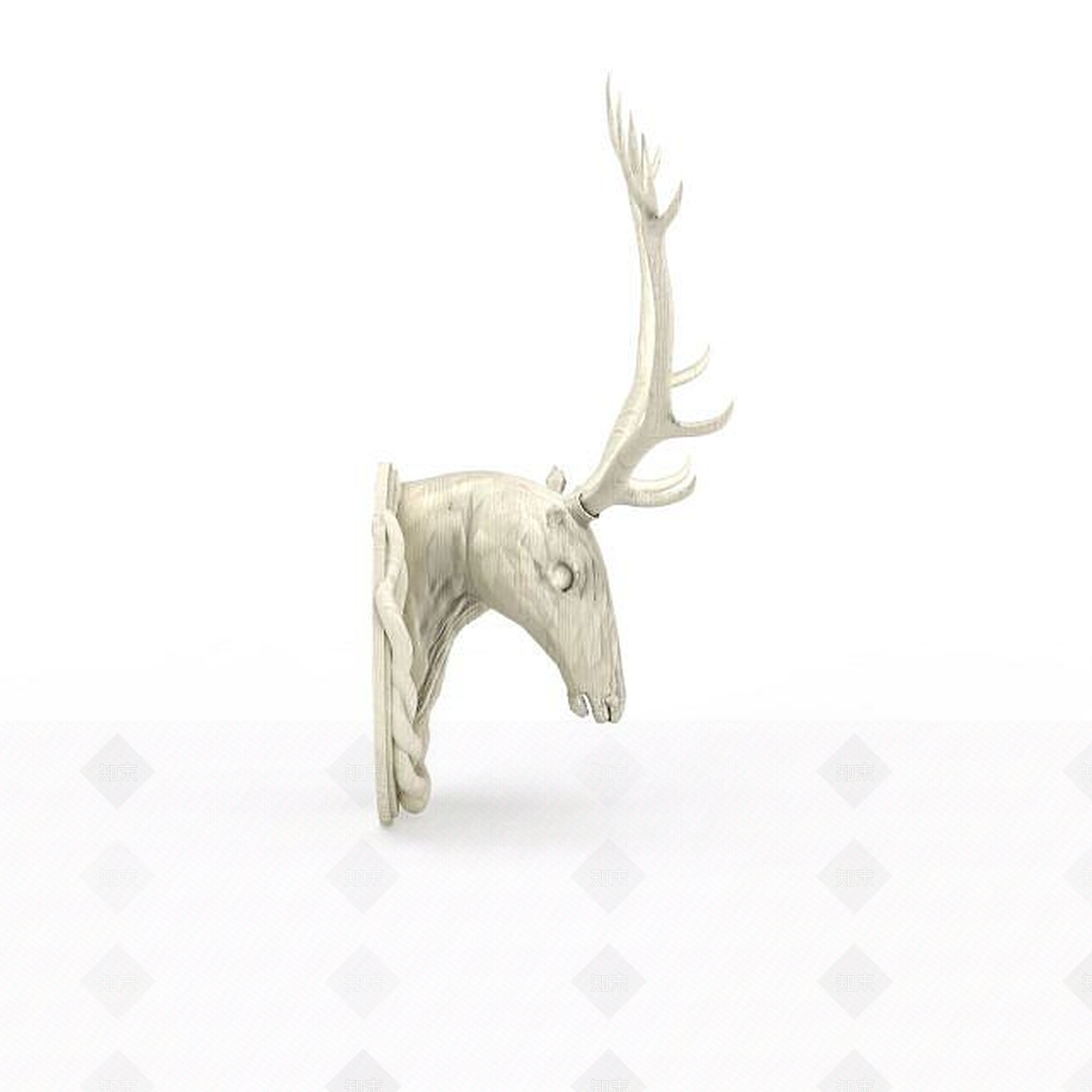 现代羊角3D模型下载【ID:1198363460】