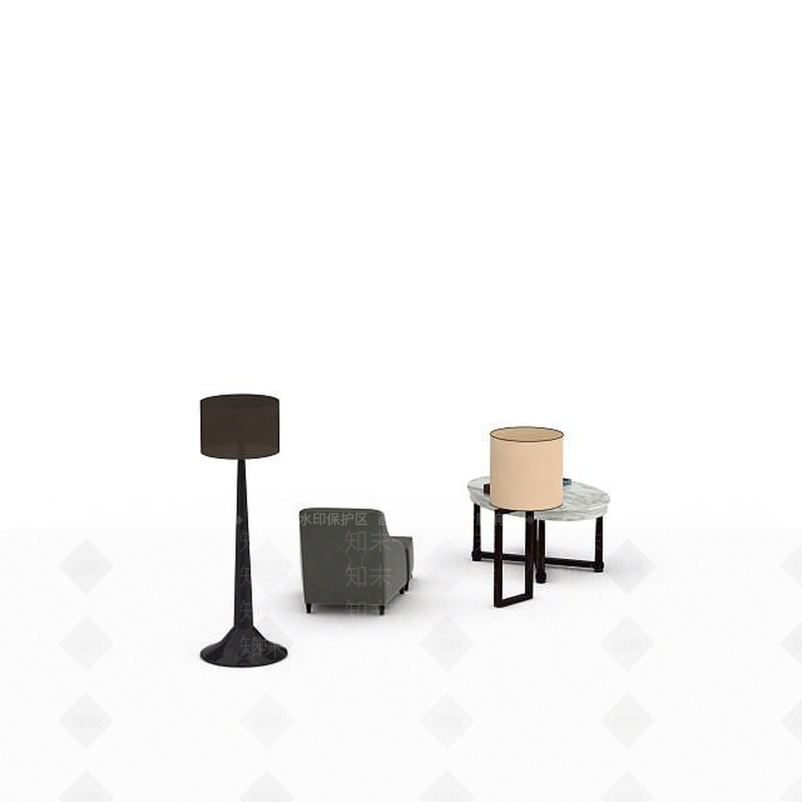 现代桌椅组合3D模型下载【ID:1198364198】