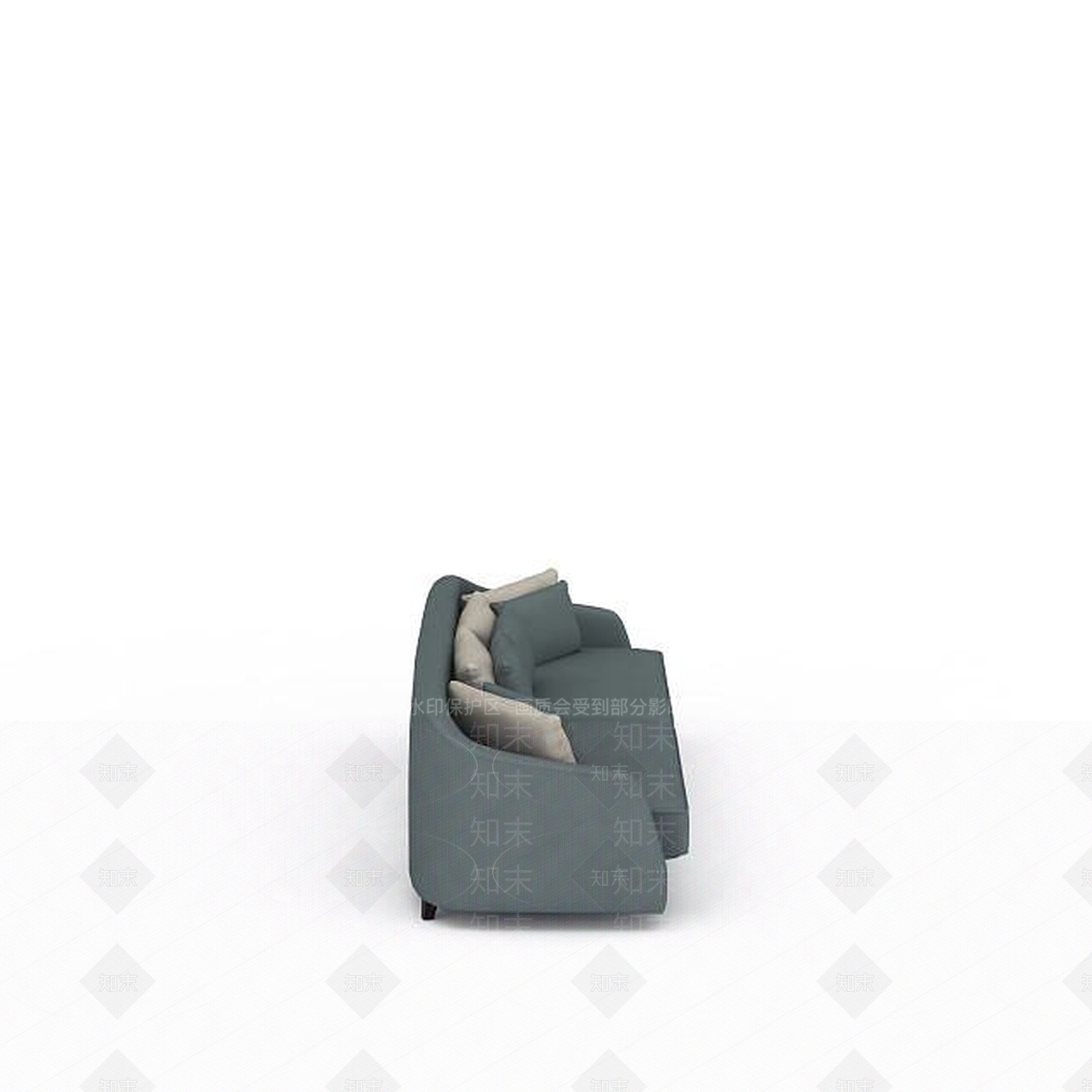 现代客厅双人沙发3D模型下载【ID:1198365038】