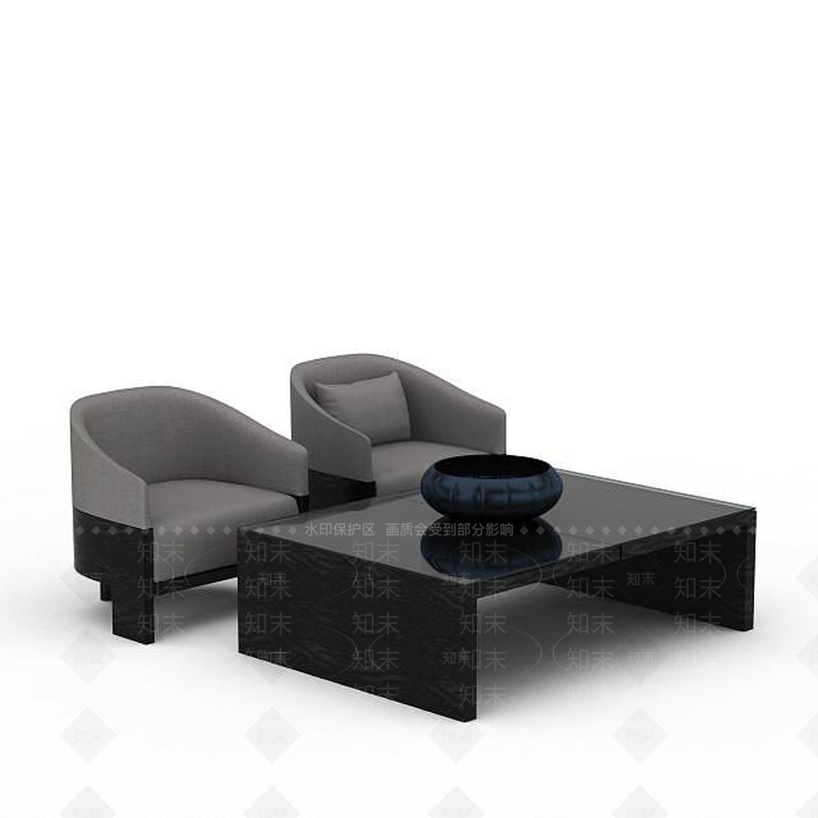 现代桌椅组合3D模型下载【ID:1198365198】