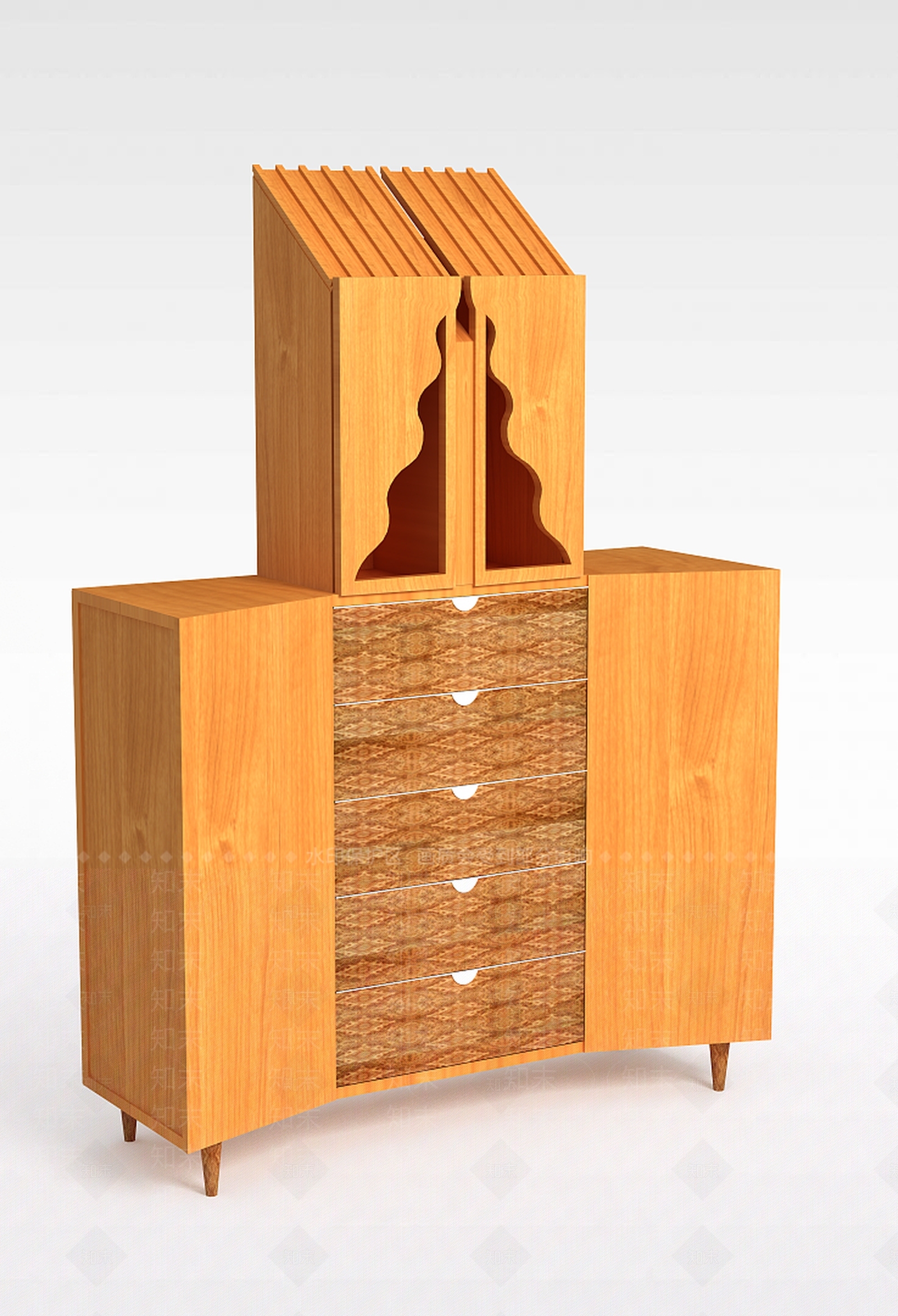 现代异形侧边柜3D模型下载【ID:1198365568】