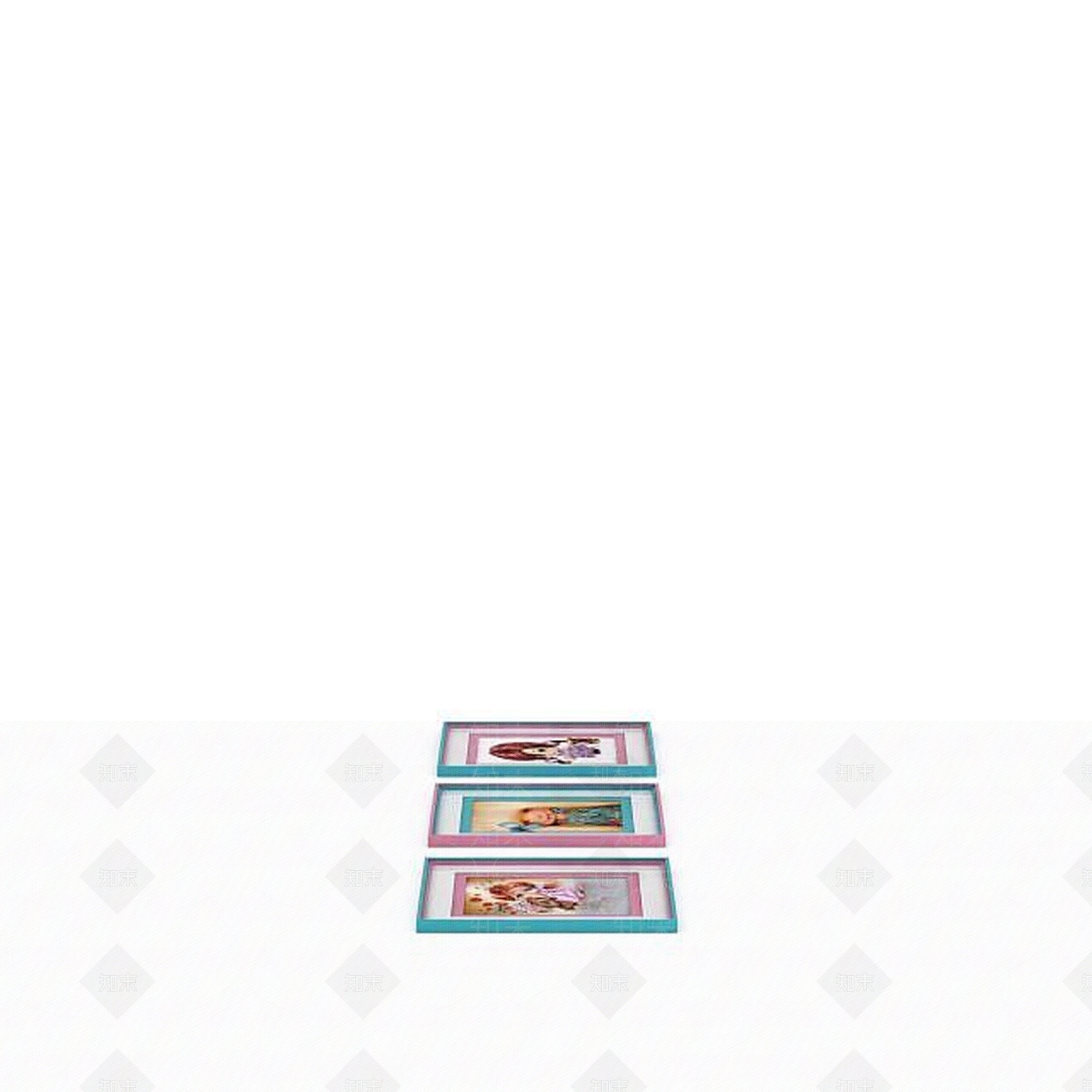 现代儿童室内相框挂画3D模型下载【ID:1198365906】