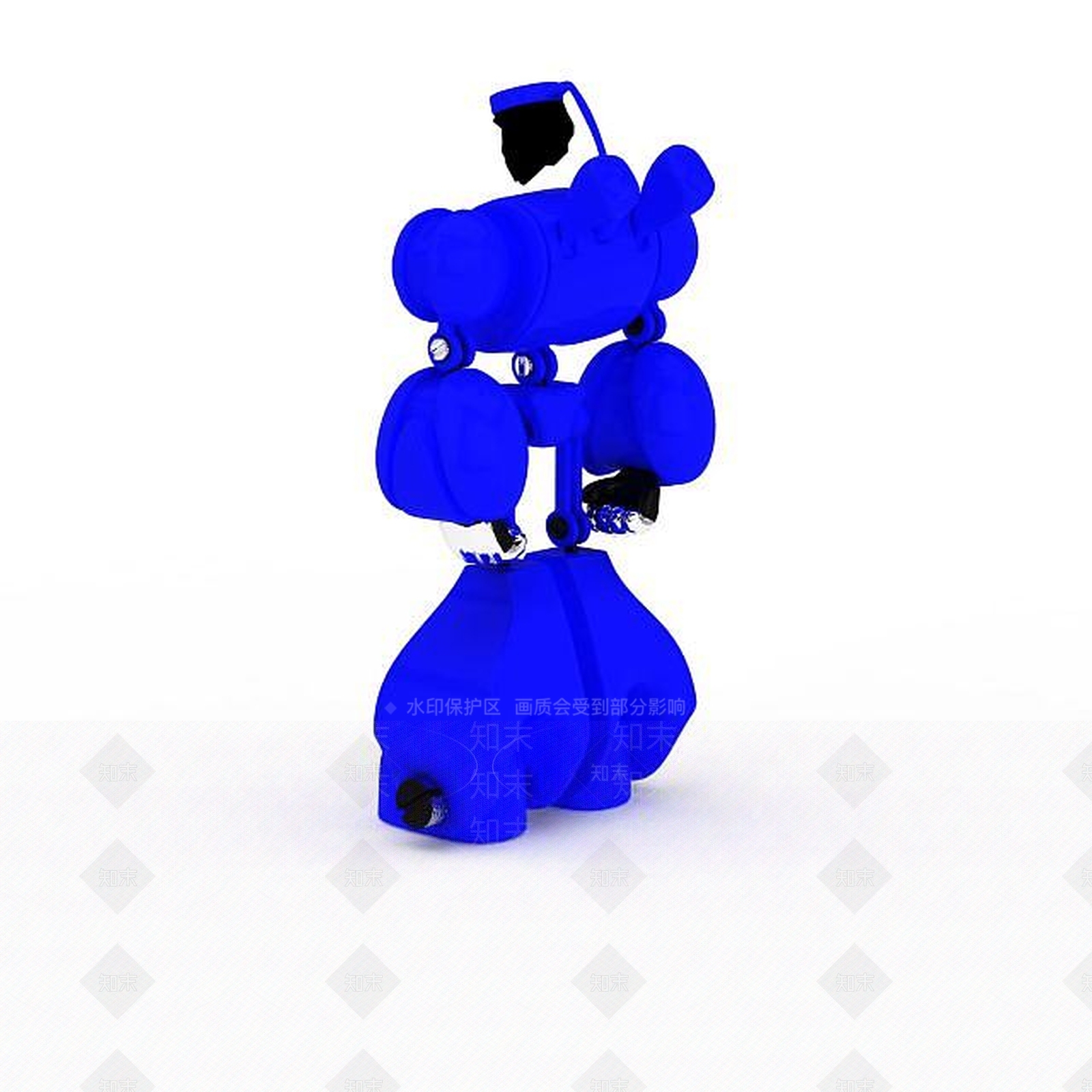 现代儿童玩具蓝色机器人3D模型下载【ID:1198365967】