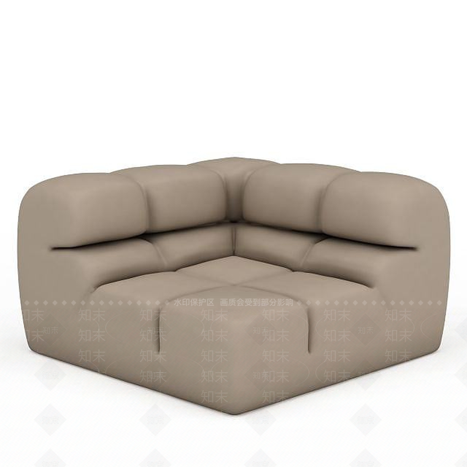 现代真皮沙发3D模型下载【ID:1198366094】