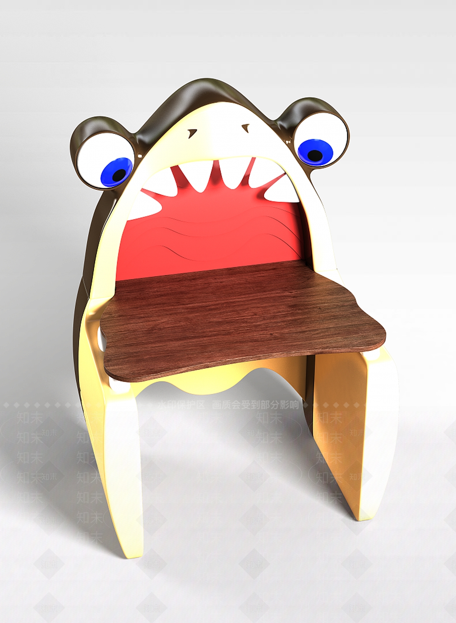 现代儿童书桌3D模型下载【ID:1198366272】