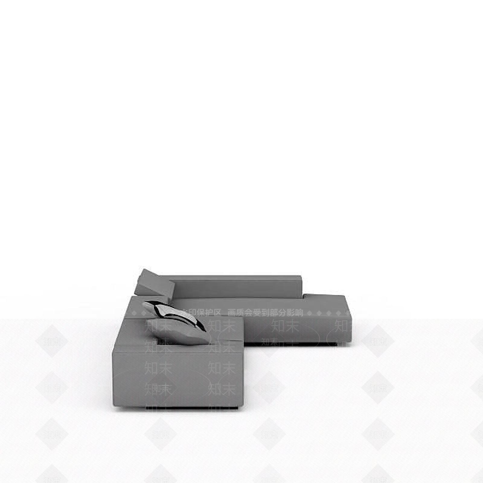 现代客厅转角沙发3D模型下载【ID:1198366577】