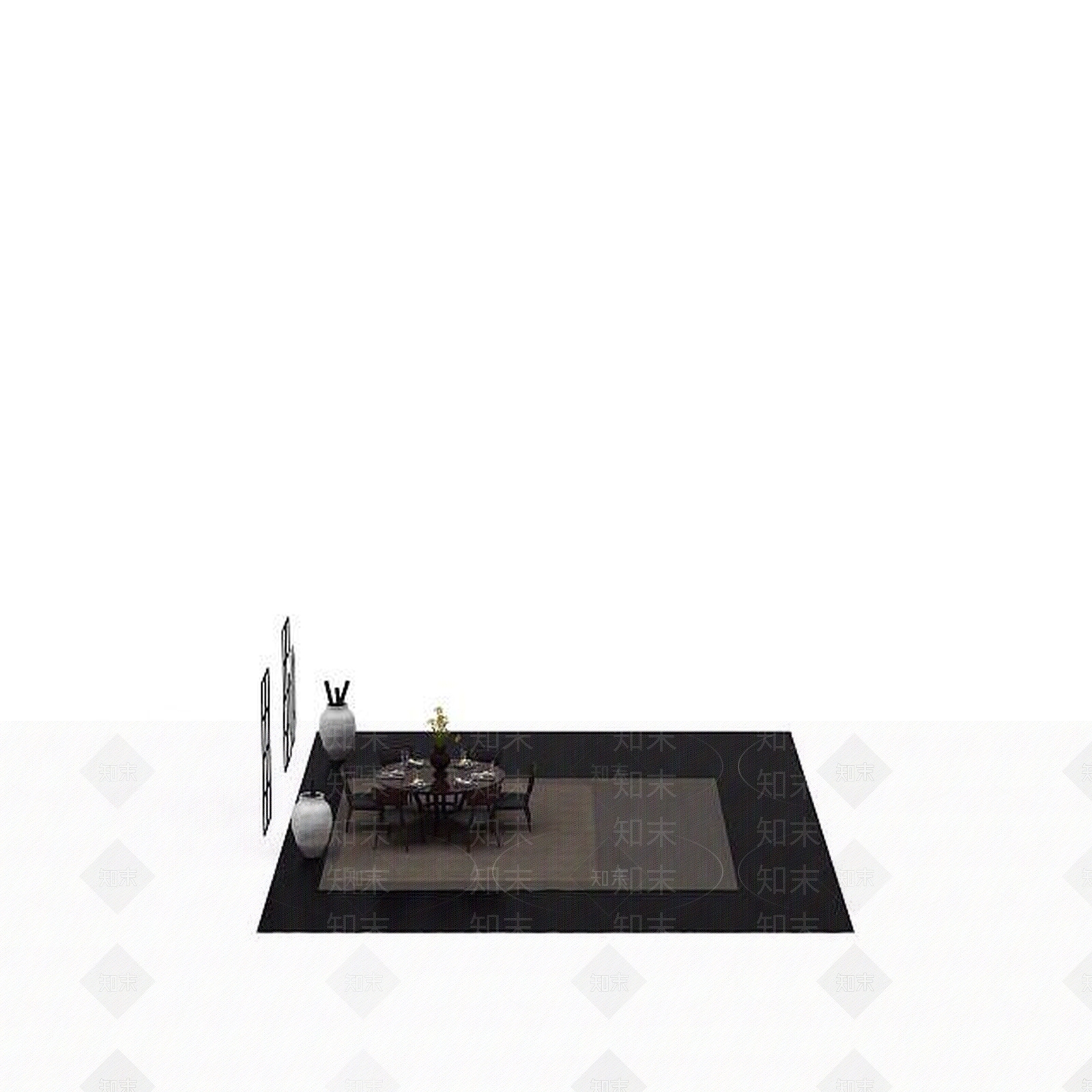 中式桌子组合3D模型下载【ID:1198366727】