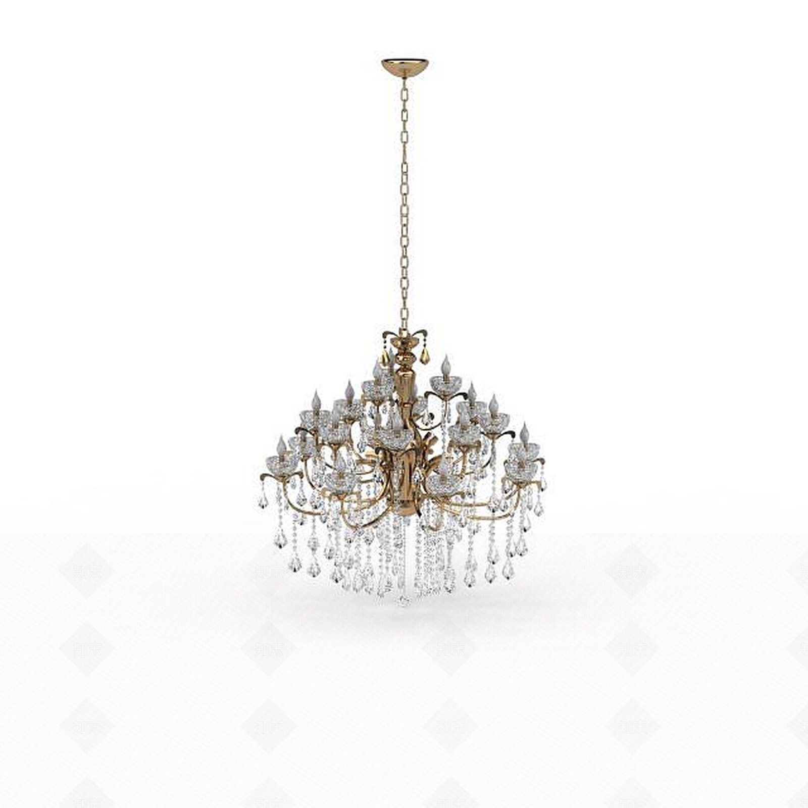 现代客厅水晶灯3D模型下载【ID:1198367081】