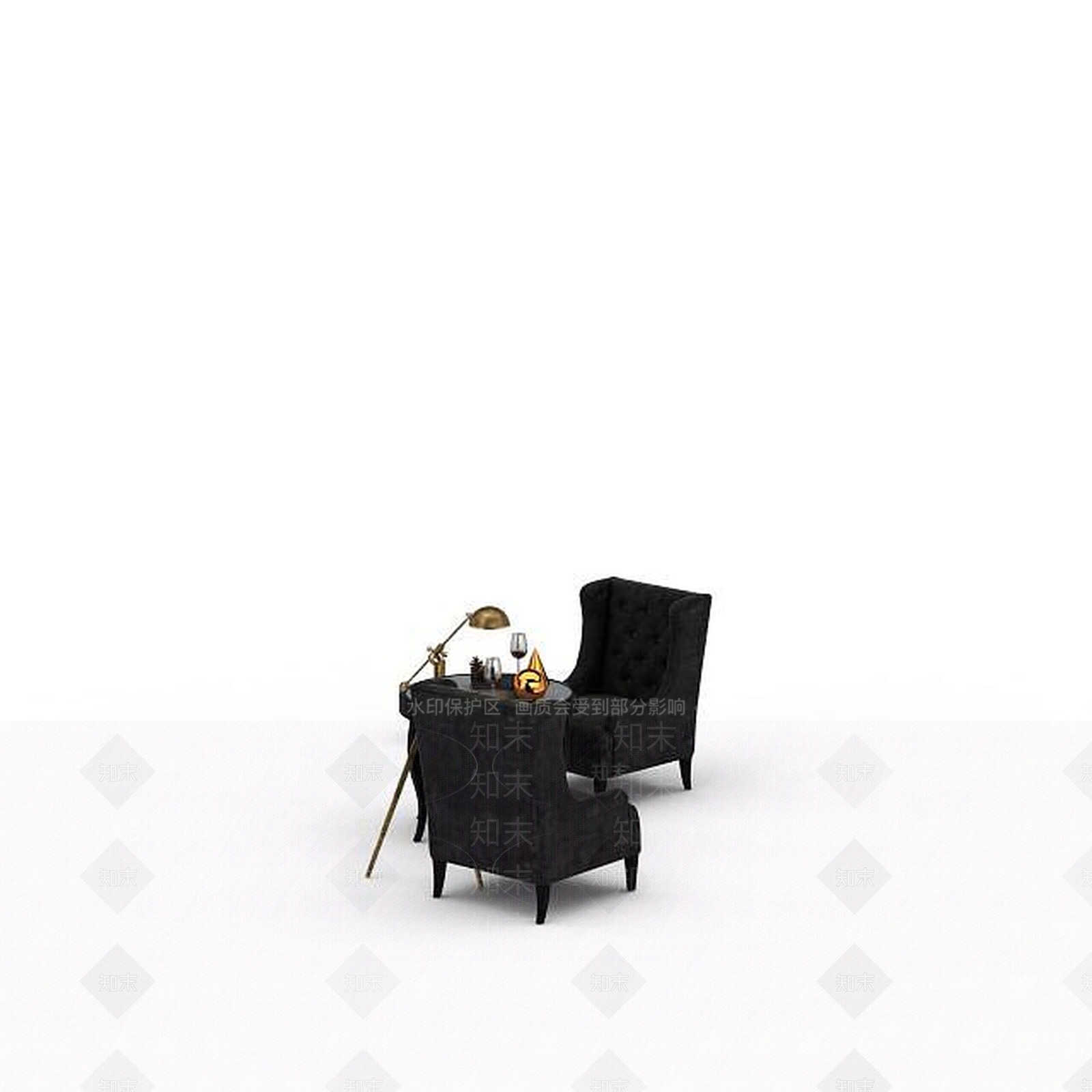 现代客厅桌椅组合3D模型下载【ID:1198367028】