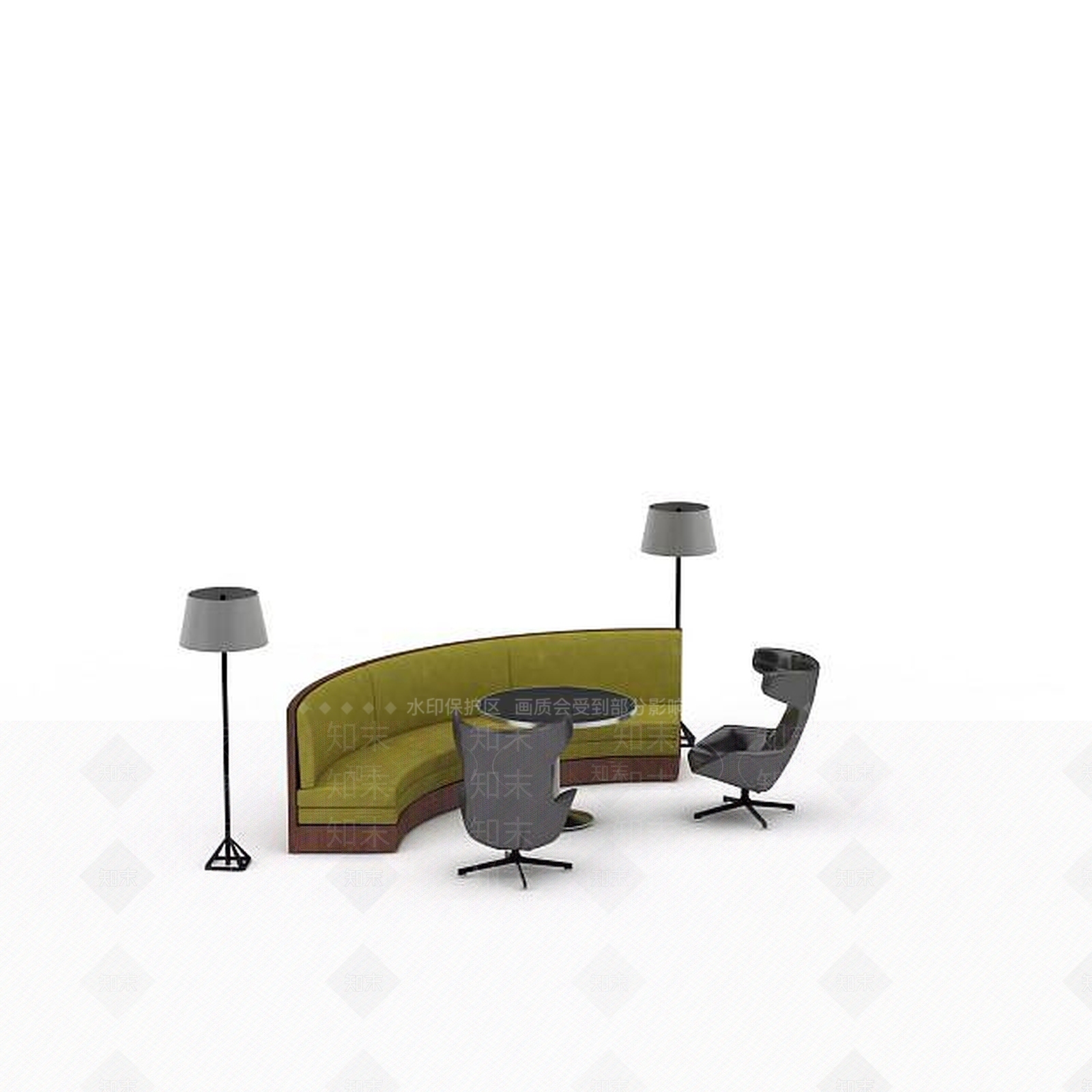 现代客厅休闲沙发3D模型下载【ID:1198367721】