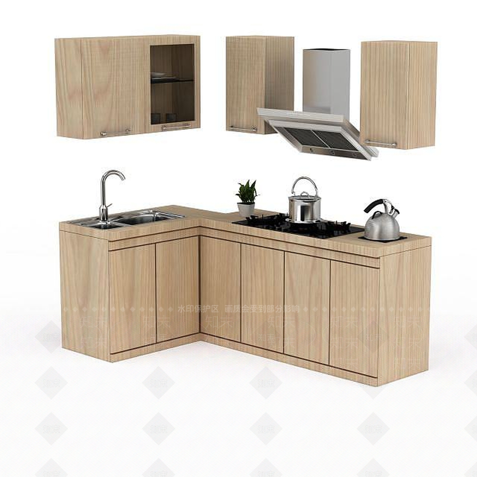 现代厨具3D模型下载【ID:1198372220】
