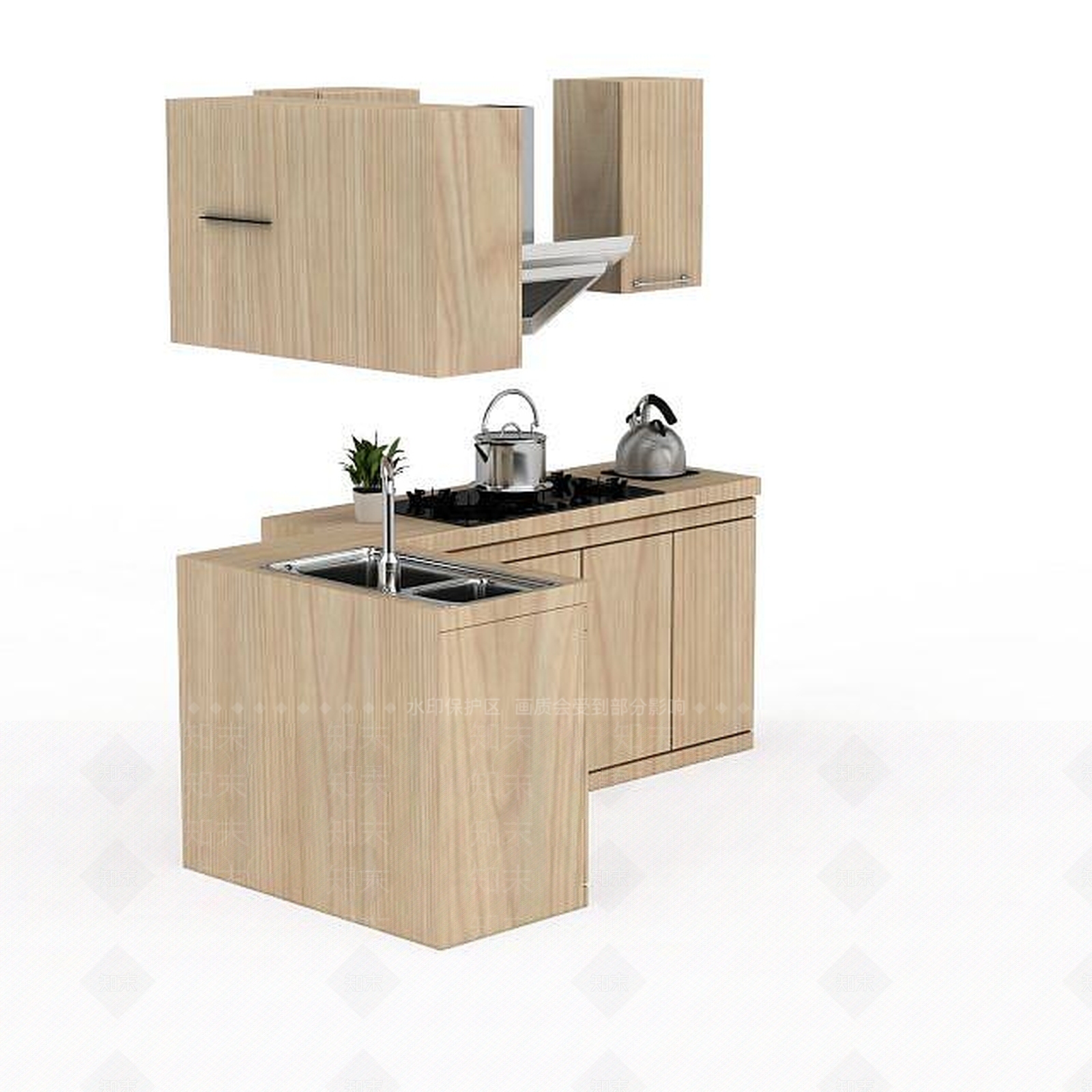 现代厨具3D模型下载【ID:1198372220】