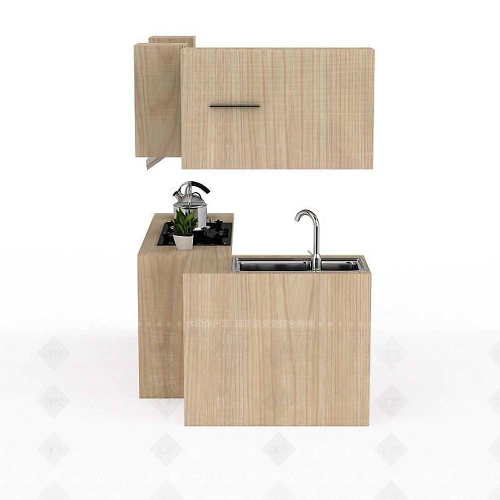 现代厨具3D模型下载【ID:1198372220】