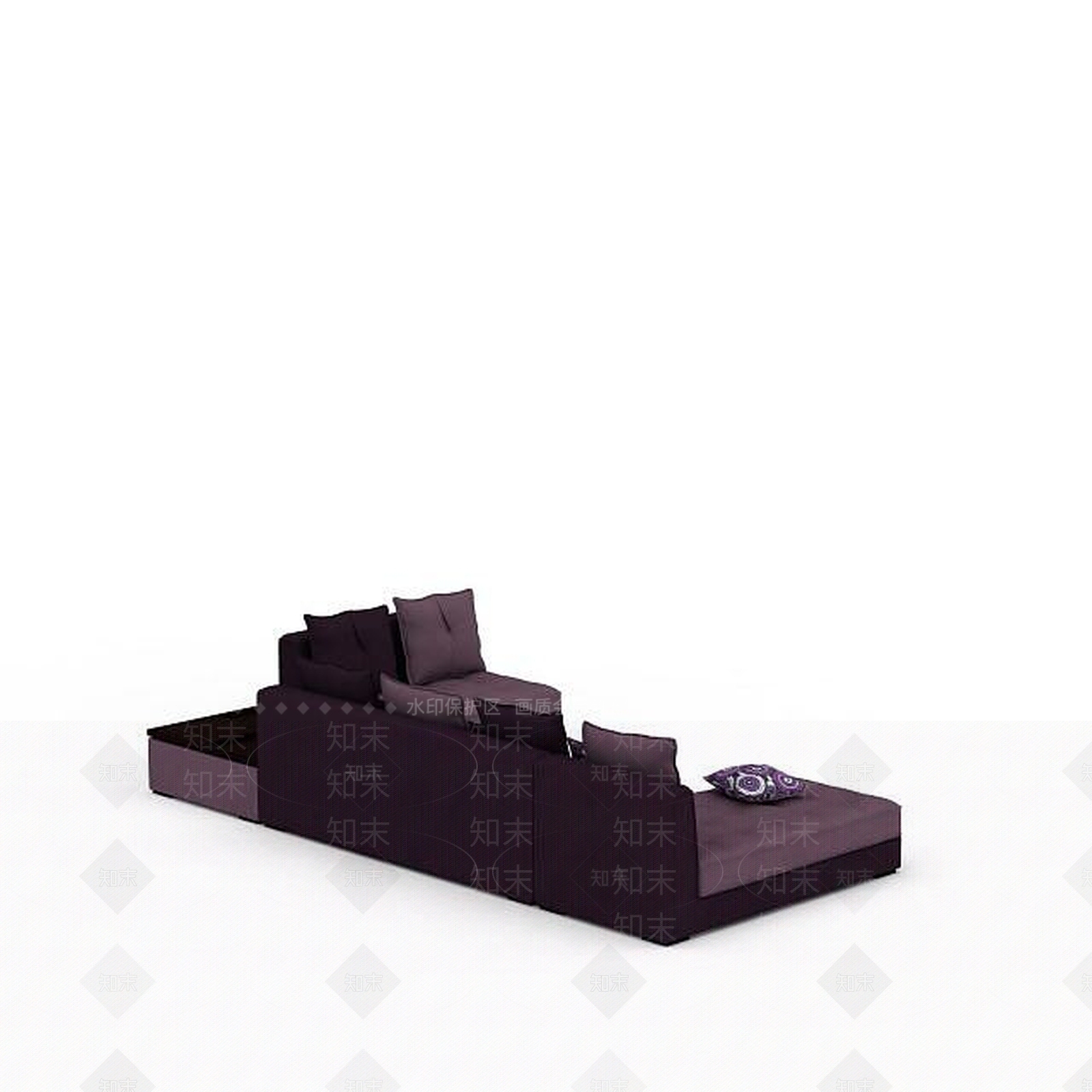 现代双人沙发3D模型下载【ID:1198376829】