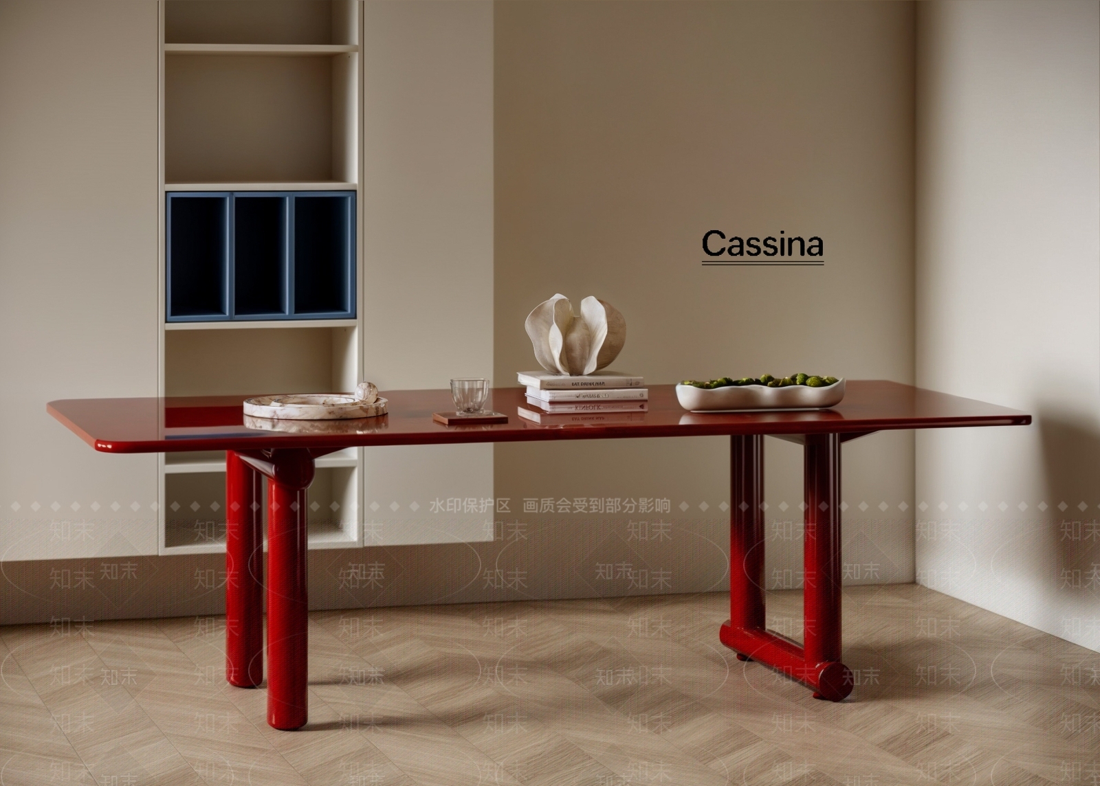 中古奶油餐桌SU模型下载【ID:1198381106】