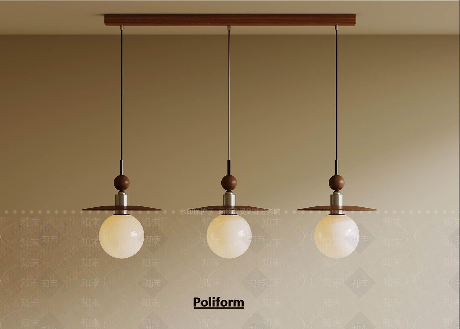 法式奶油吊灯3D模型下载【ID:1198382116】