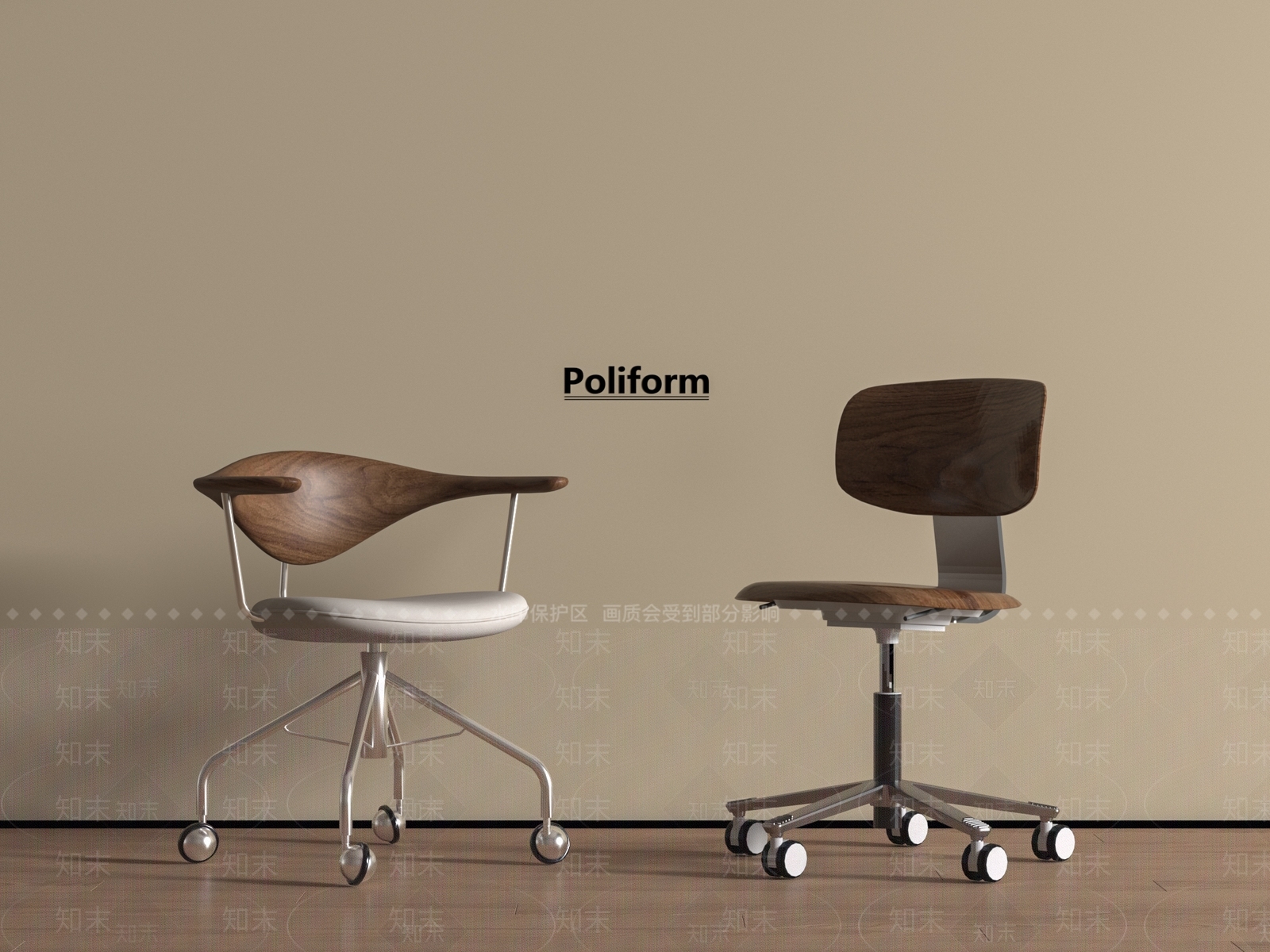 侘寂原木其他椅子3D模型下载【ID:1198384589】