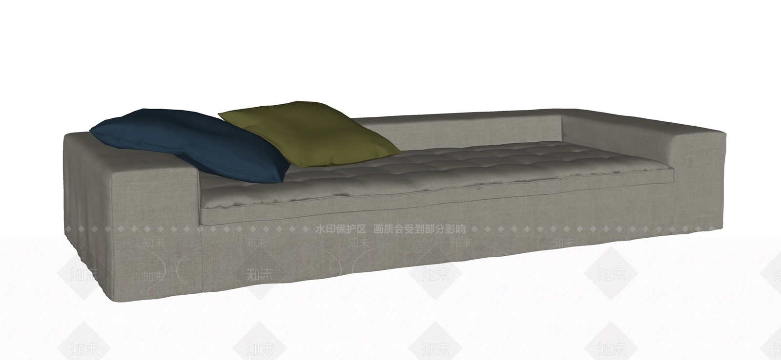 现代极简双人沙发SU模型下载【ID:1198385352】