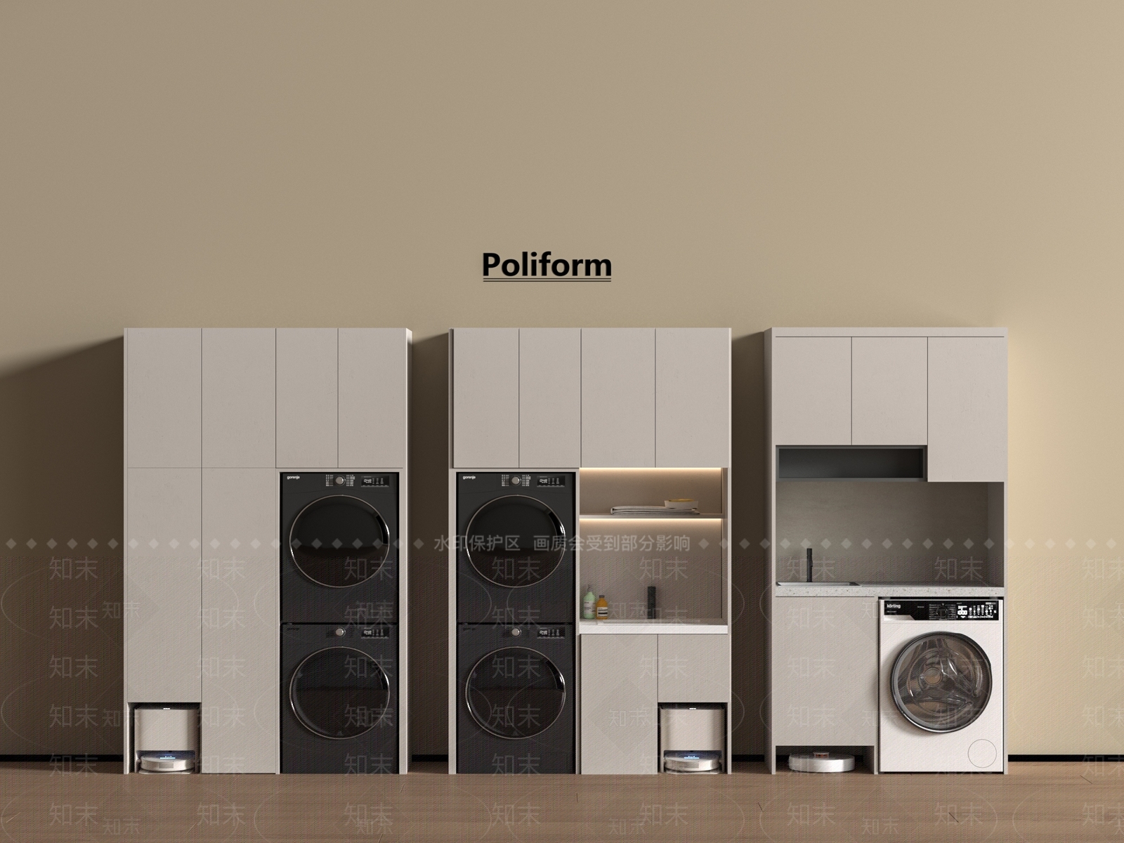 洗衣机柜3D模型下载【ID:1198386764】