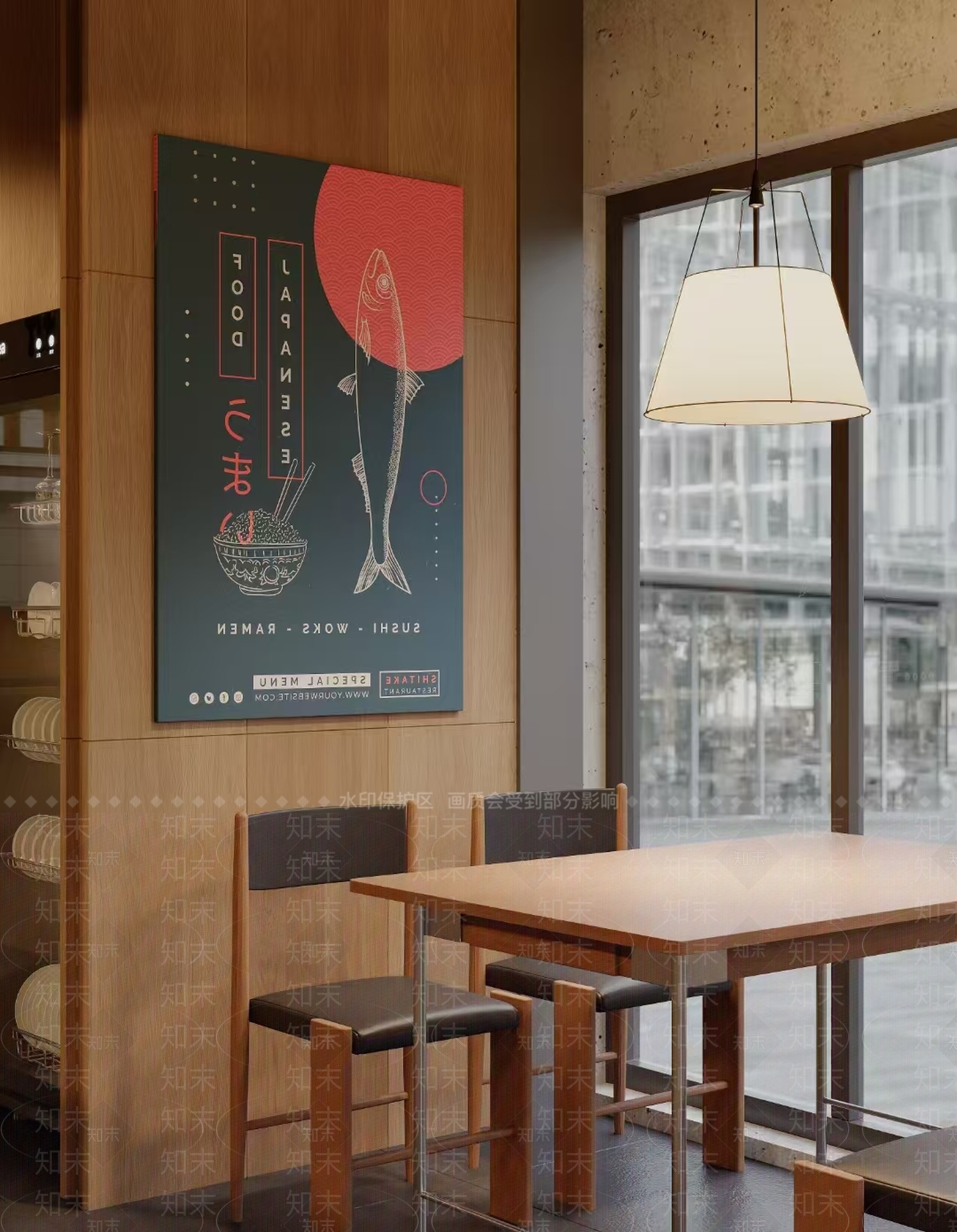 现代日式日料店3D模型下载【ID:1198388278】