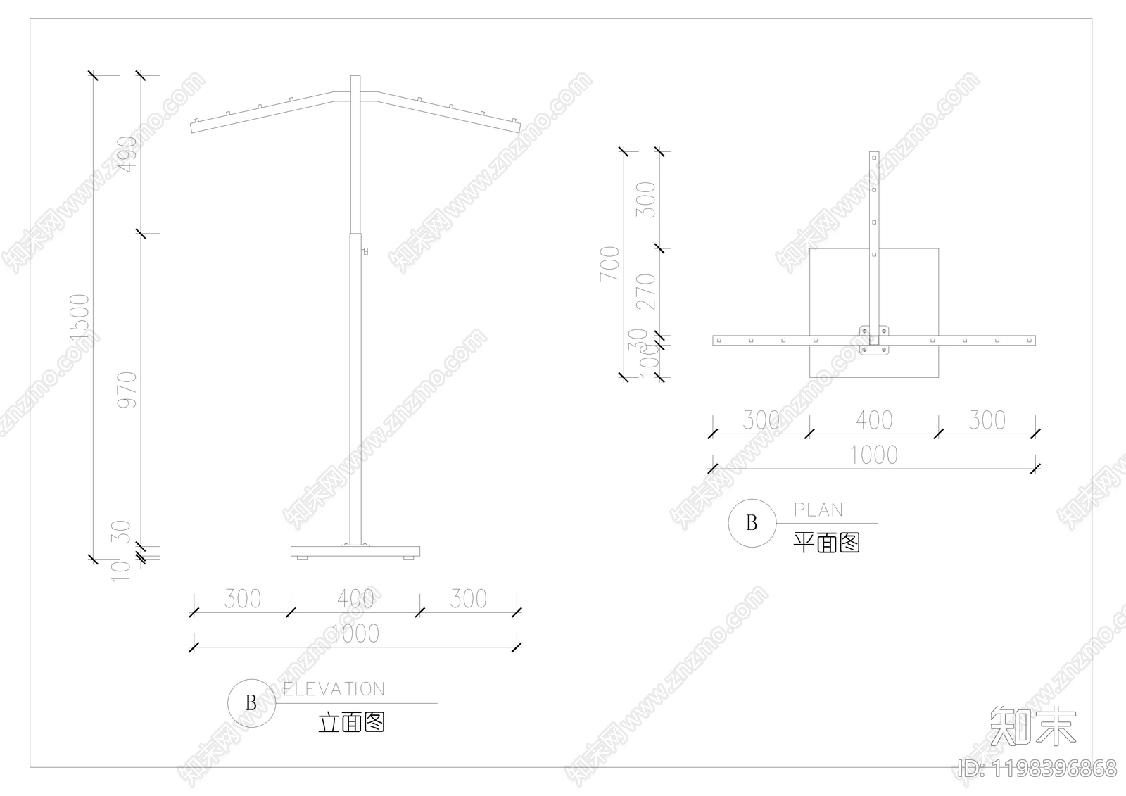 展览展厅家具cad施工图下载【ID:1198396868】