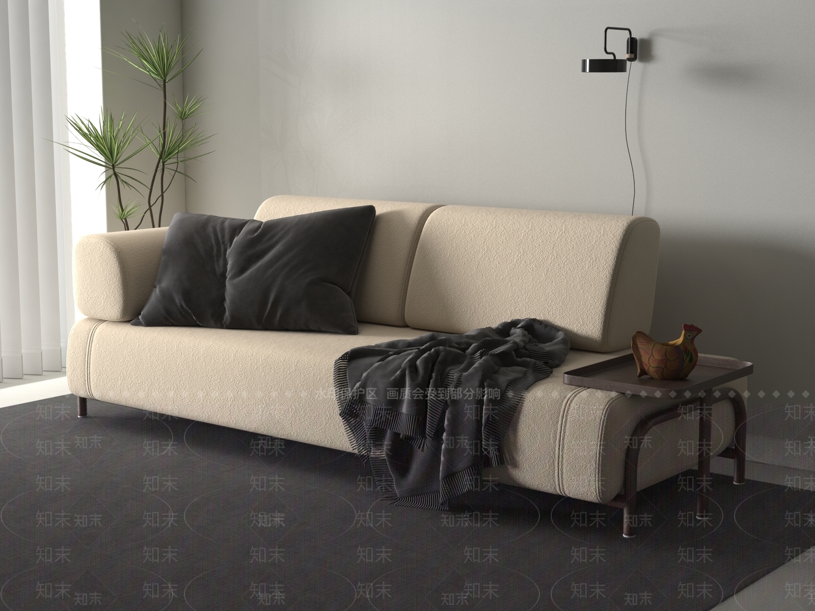 现代贵妃椅3D模型下载【ID:1198397610】