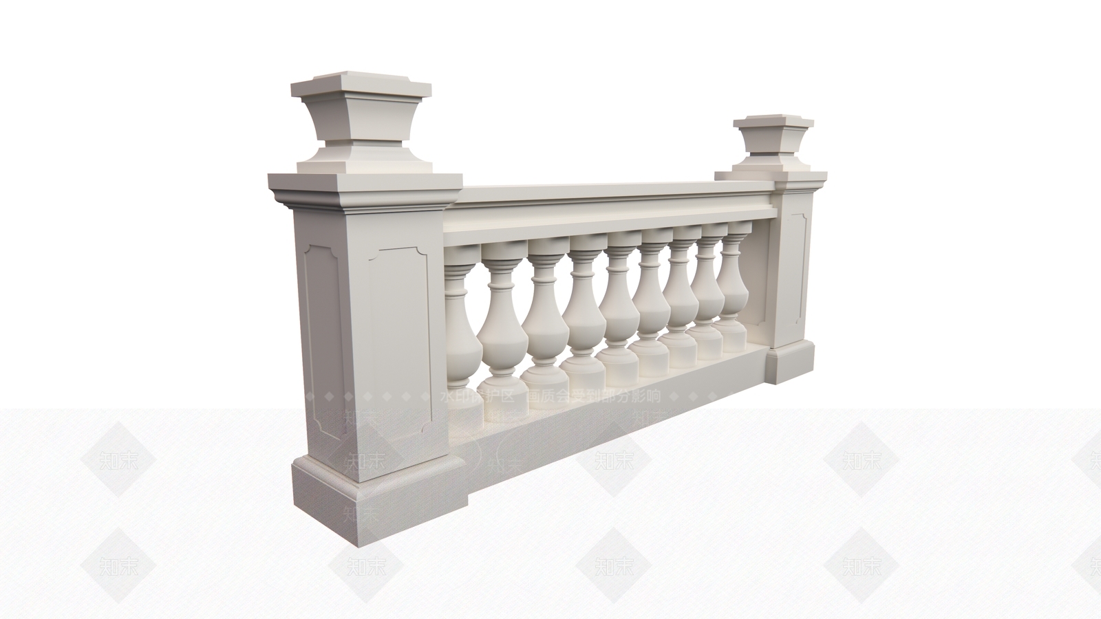 法式欧式栏杆扶手SU模型下载【ID:1198399616】