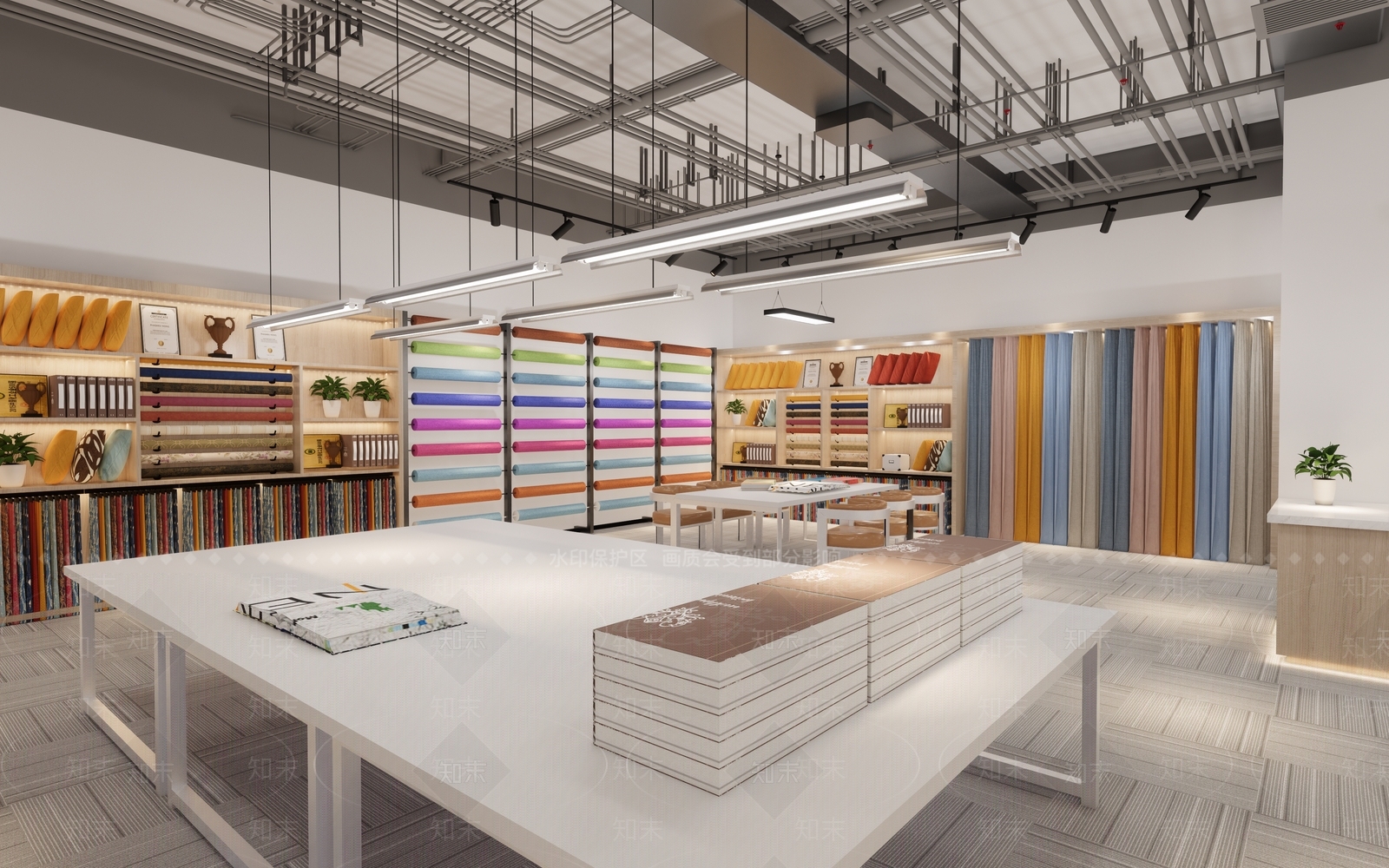 现代简约办公室SU模型下载【ID:1198402394】