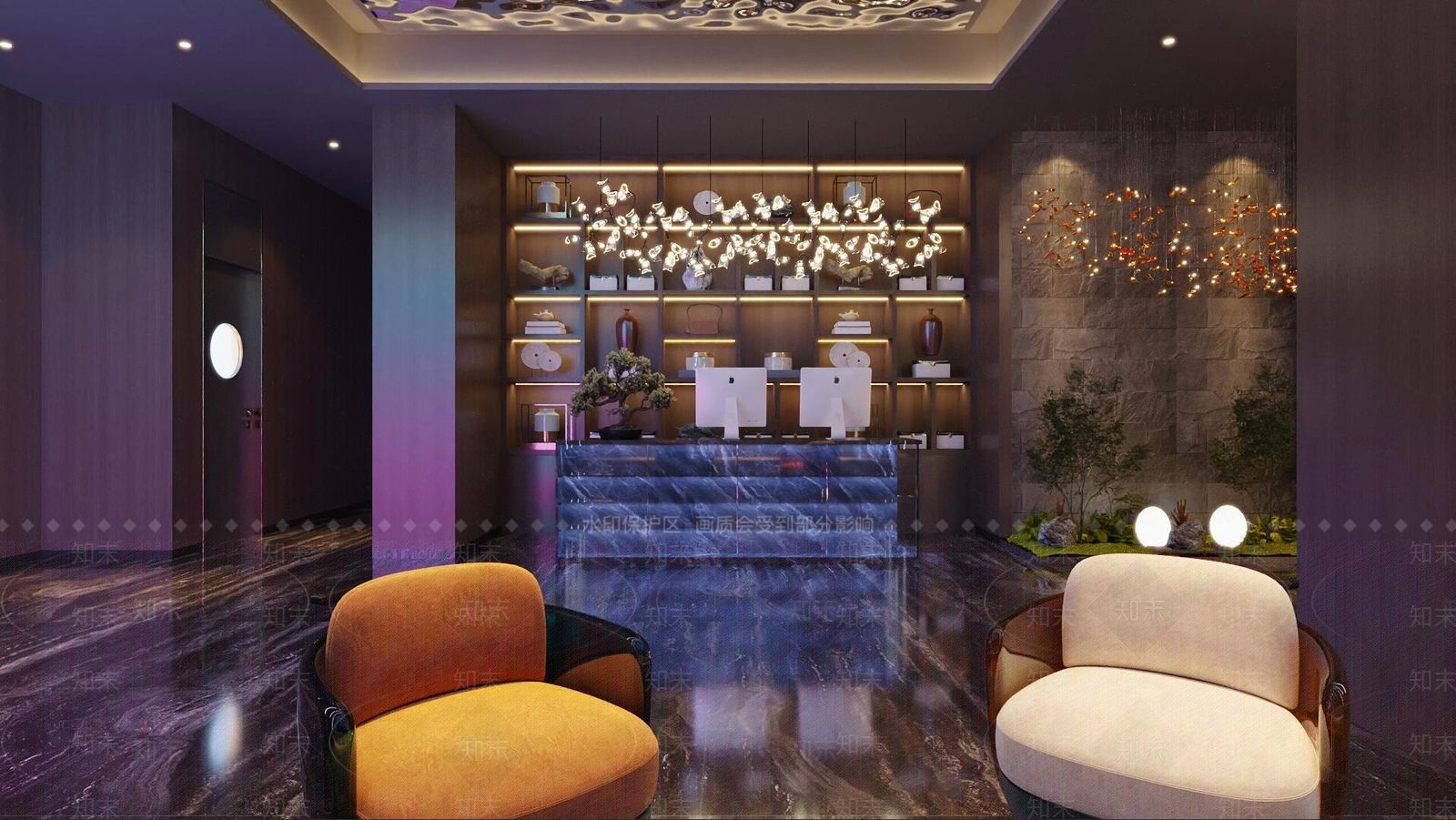 现代足浴店3D模型下载【ID:1198403709】
