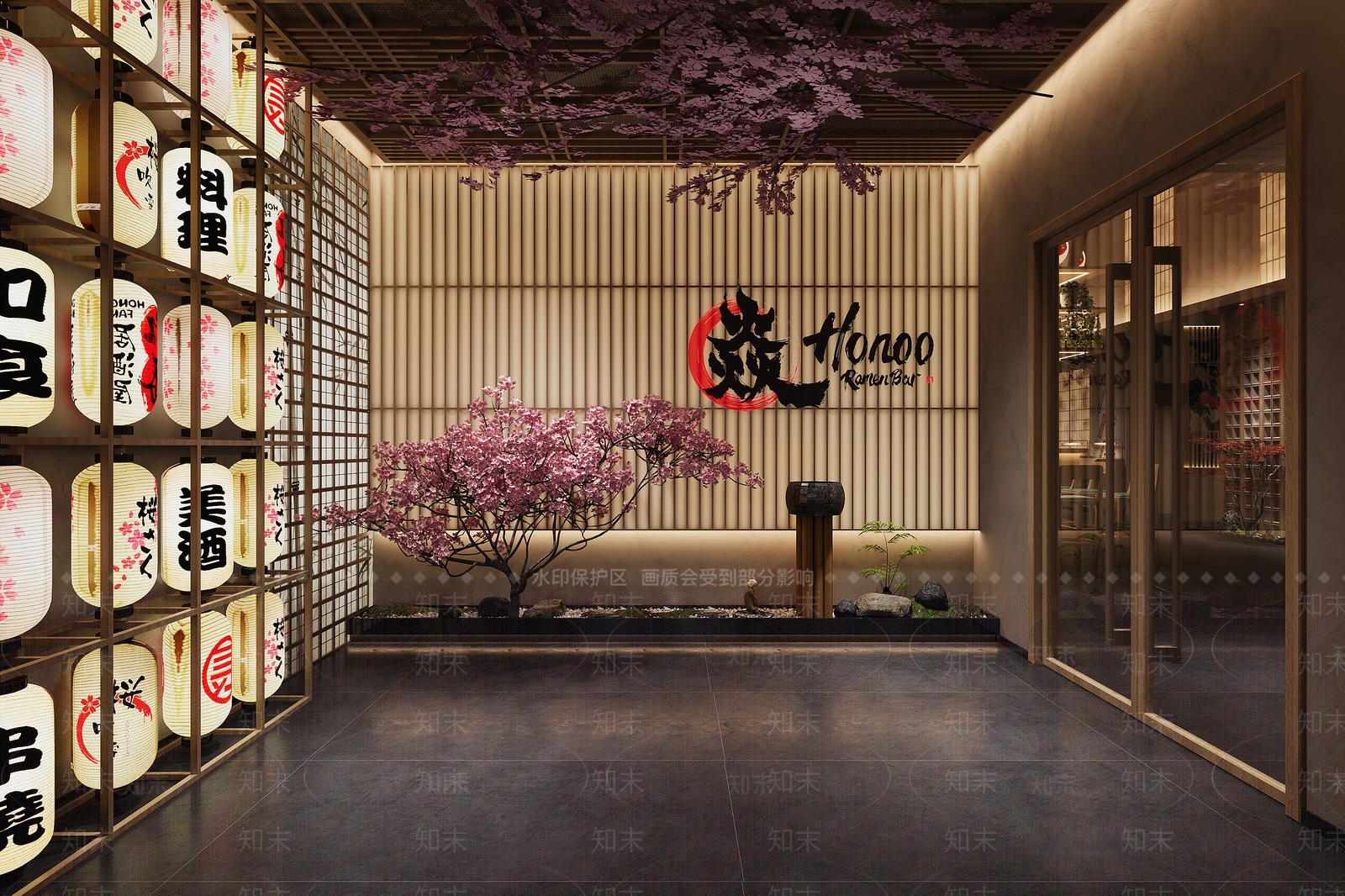 新中式日料店3D模型下载【ID:1198408215】