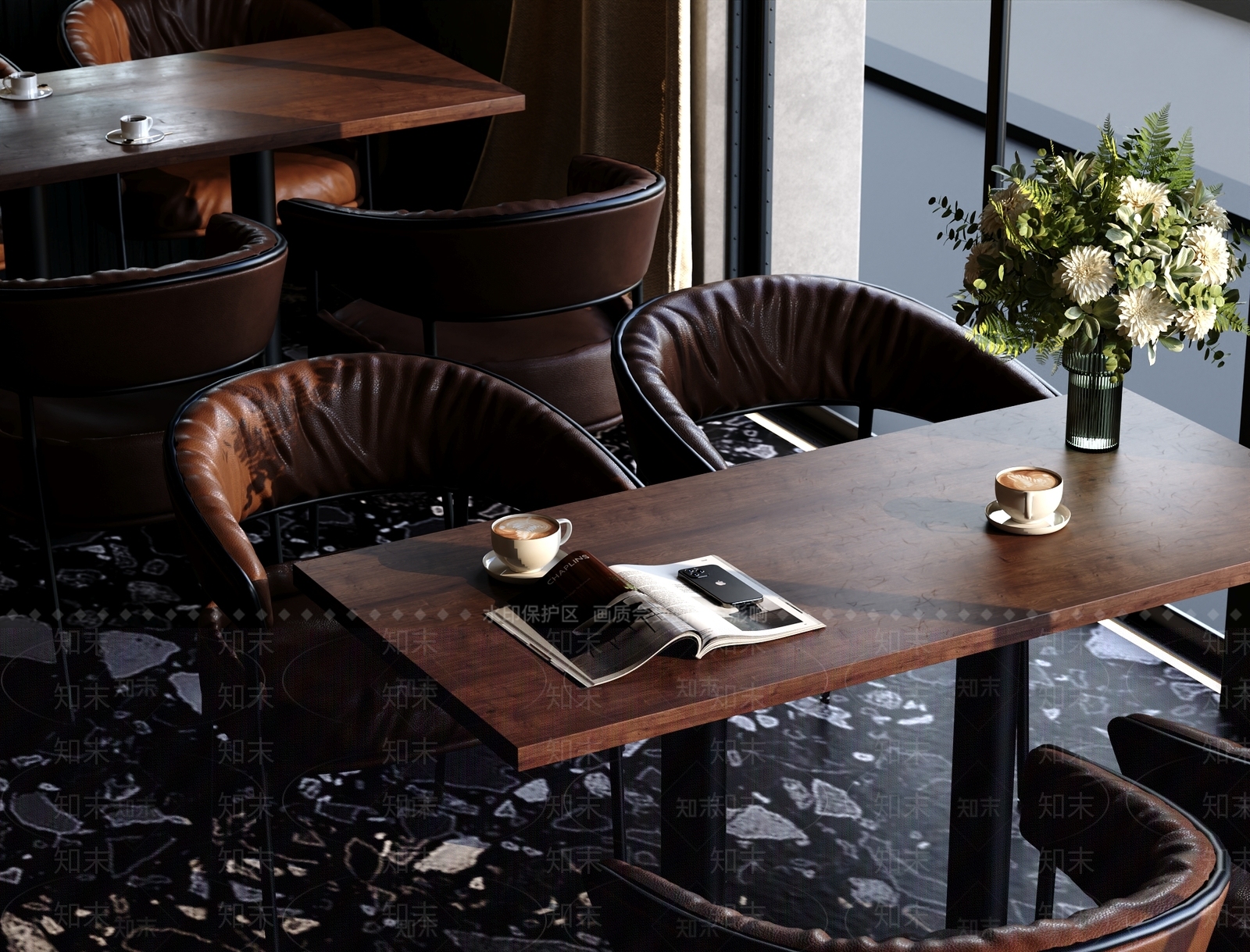 现代简约咖啡厅3D模型下载【ID:1198410971】