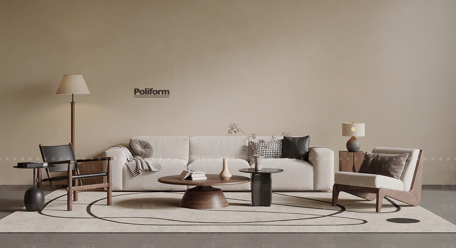 中古茶几SU模型下载【ID:1198411882】